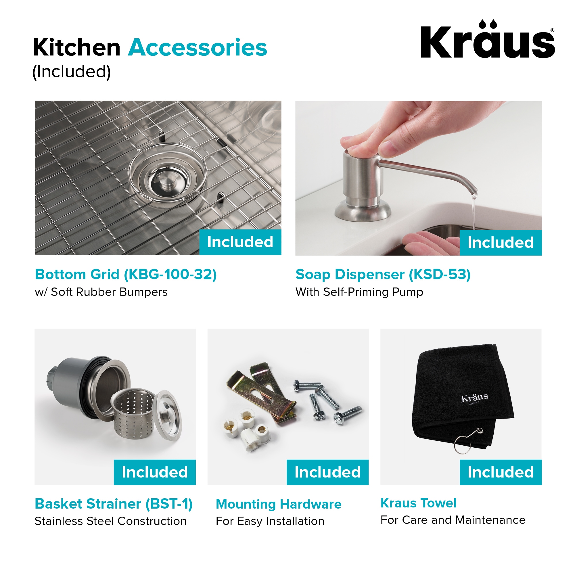 Kraus KHU100-32-1610-53SS Kitchen-Sinks - View #11