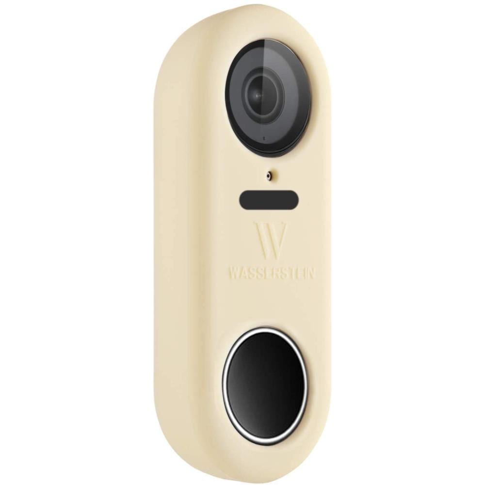 Wasserstein 4897080228372 Google Nest Hello Video Doorbell Silicone Skin Off-white Camera Skin