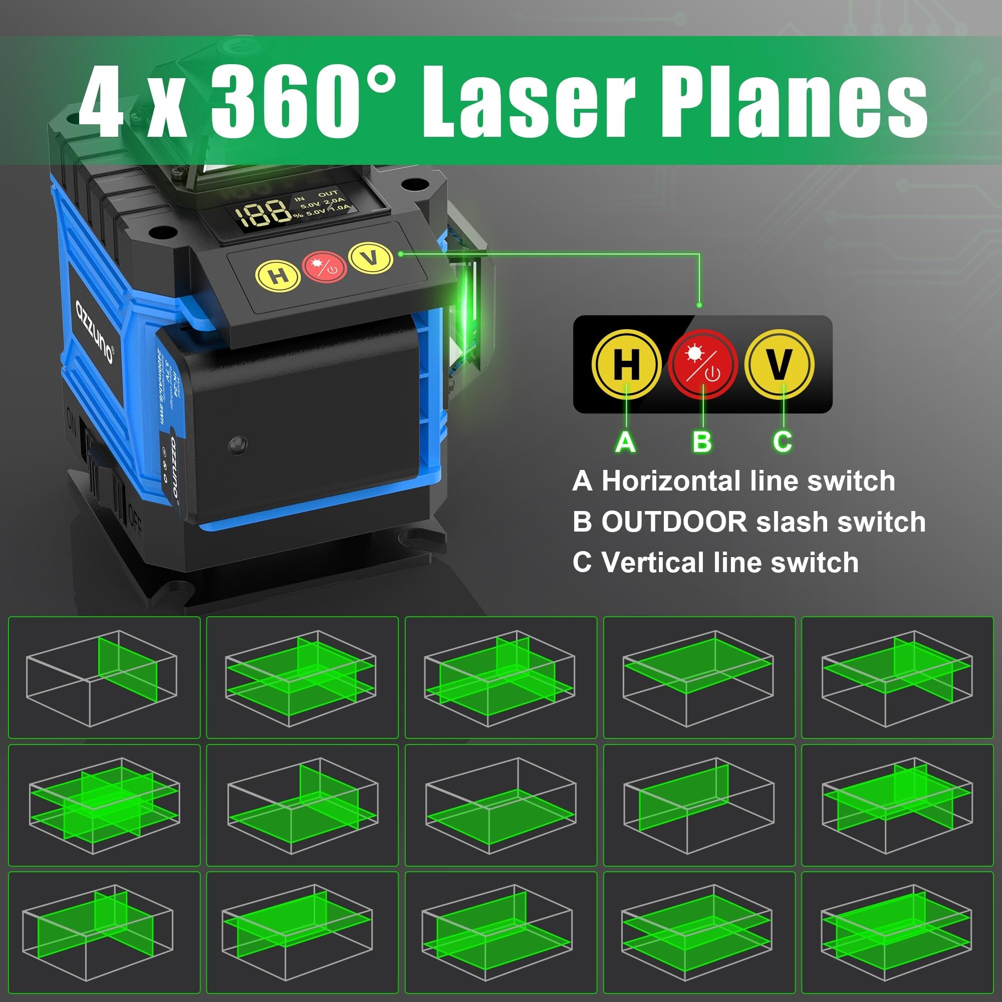 Aoibox LABUDJ4E Laser-Level - View #7