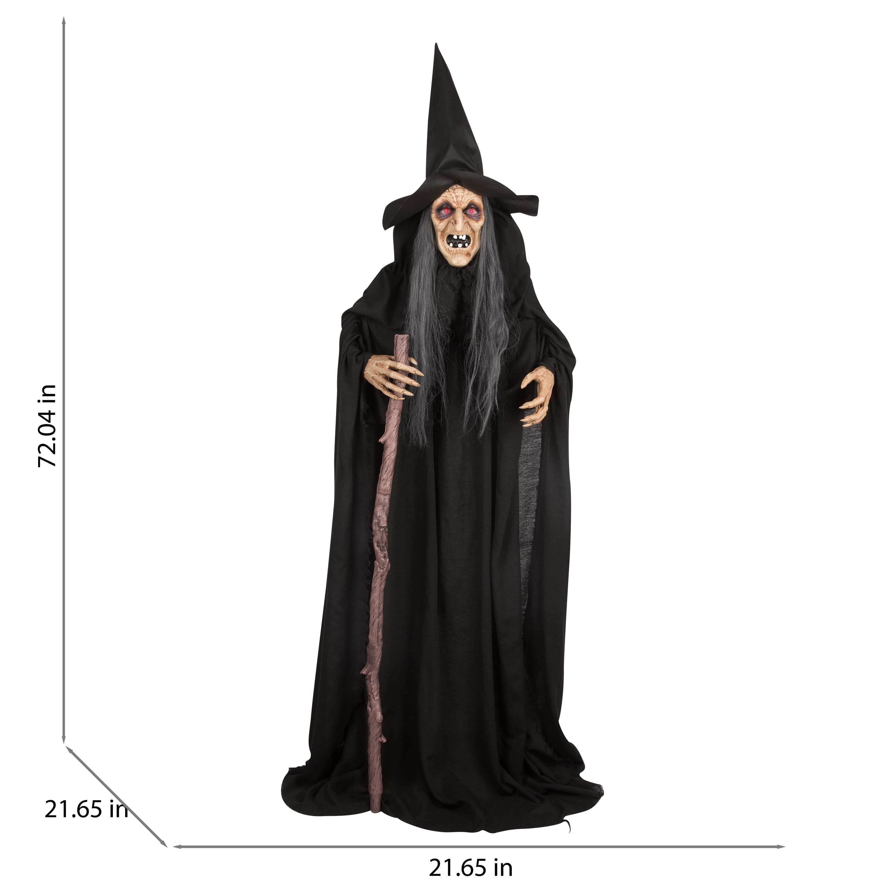 6FT good MOONLIT MAGIC LED ANIMATED WITCH