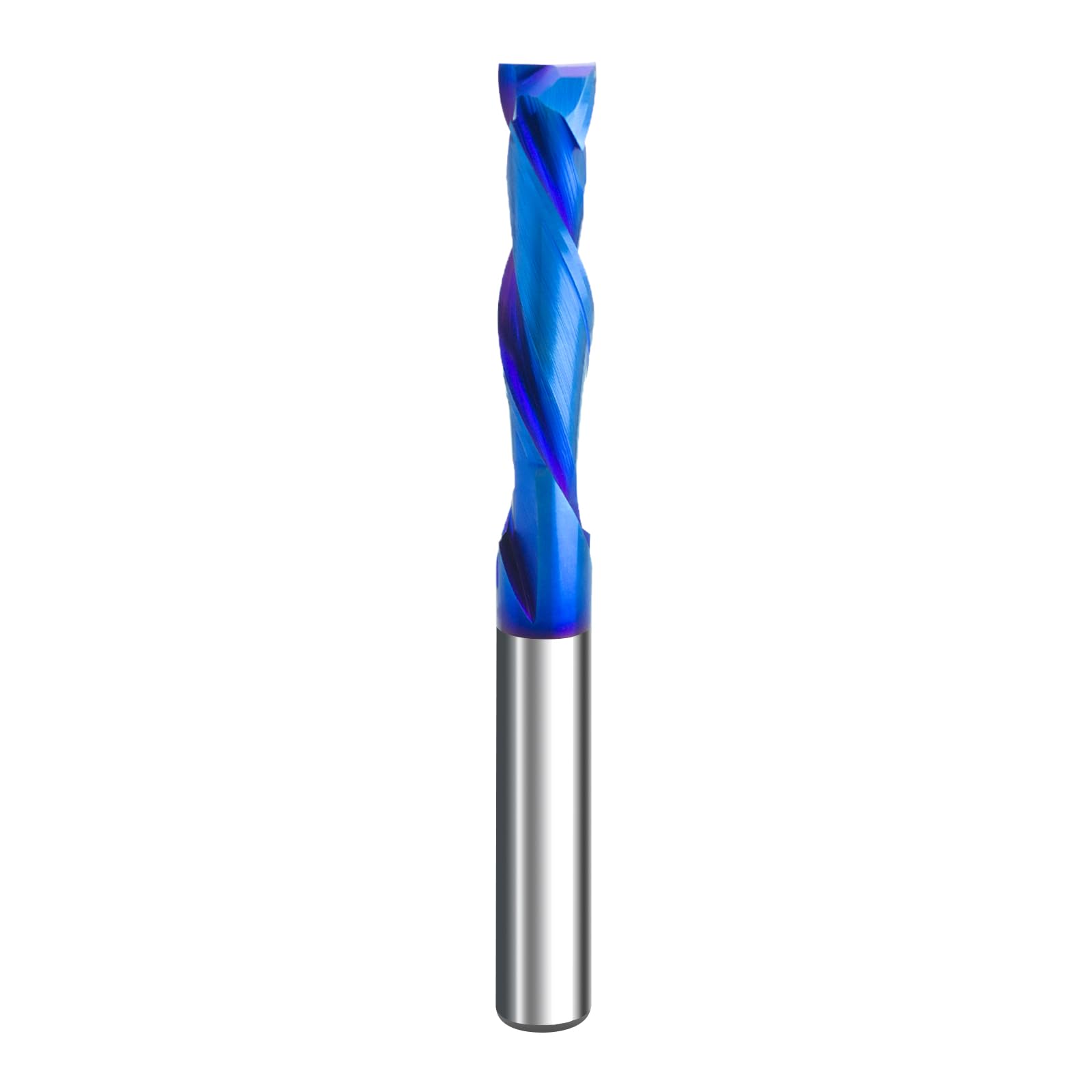 AKSCYZM  Solid Carbide Spiral Up Down Cut Router Bit One quarter Inch Shank One quarter Inch Cutting Diameter Two and a half Inch Overall Length