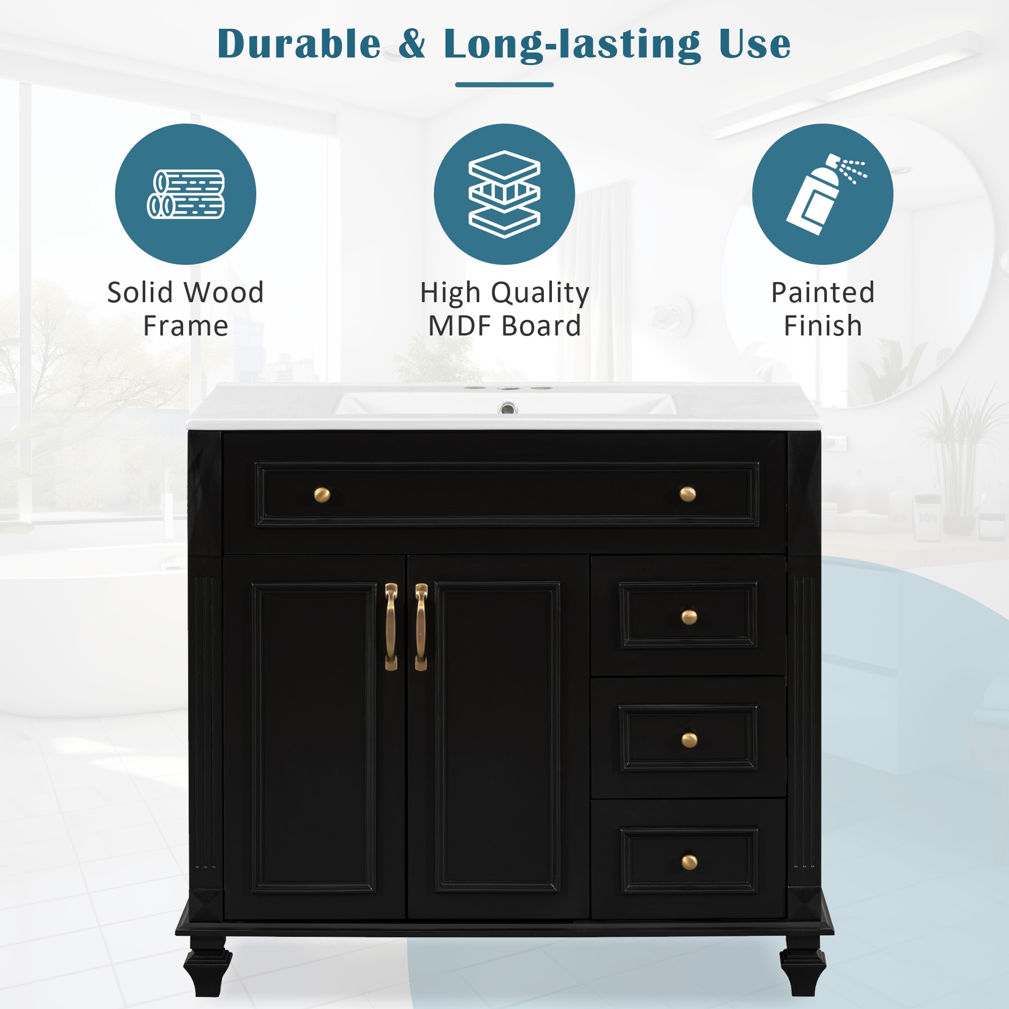 WELLFOR WA-6048DH Bath-Vanity-Combo - View #4