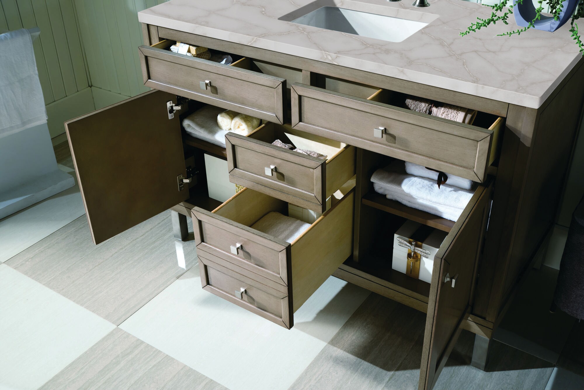James Martin Vanities 305-V48-WWW-3VSL Bath-Vanity-Combo - View #4