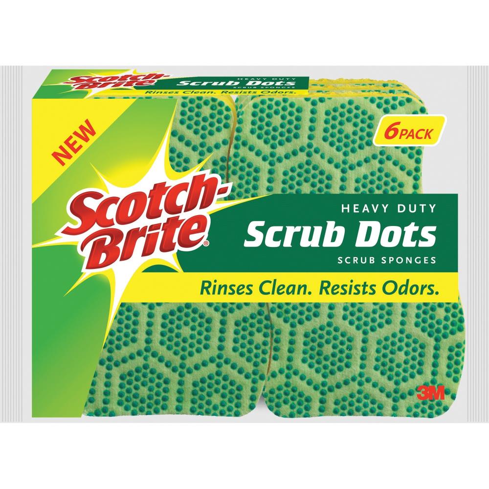 Scotch-Brite Scrub Sponges, Heavy Duty, Yellow, 24 ct
