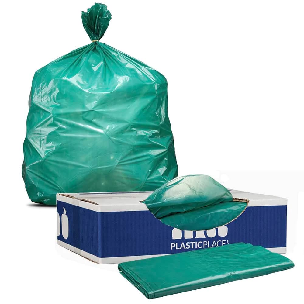 13 Gallon Garbage Bags, Drawstring :Clear, 1 mil, 24x31, 250 Bags.