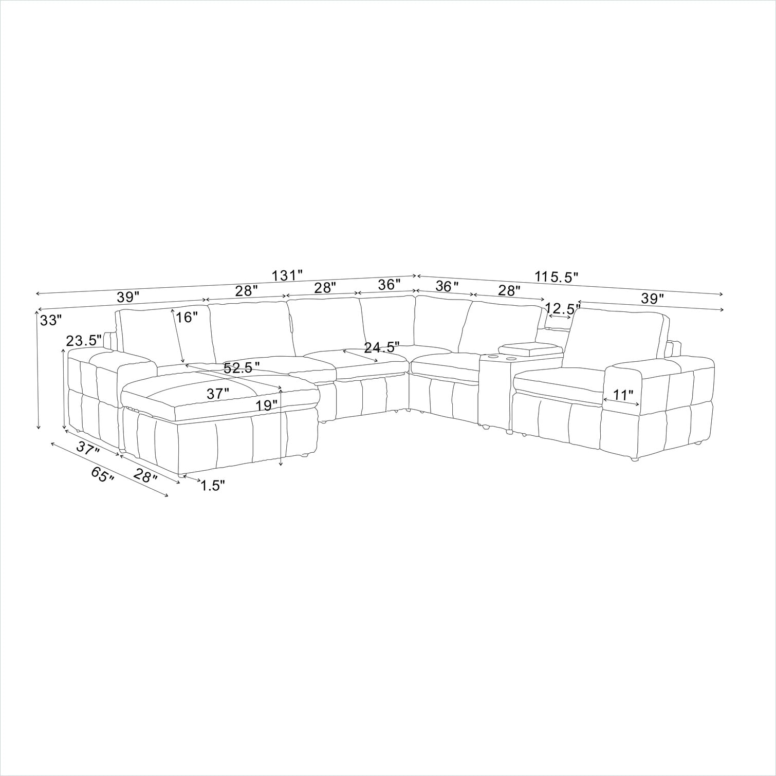SunJet E8H5VOTLWUT6 Sofas-Loveseats - View #6