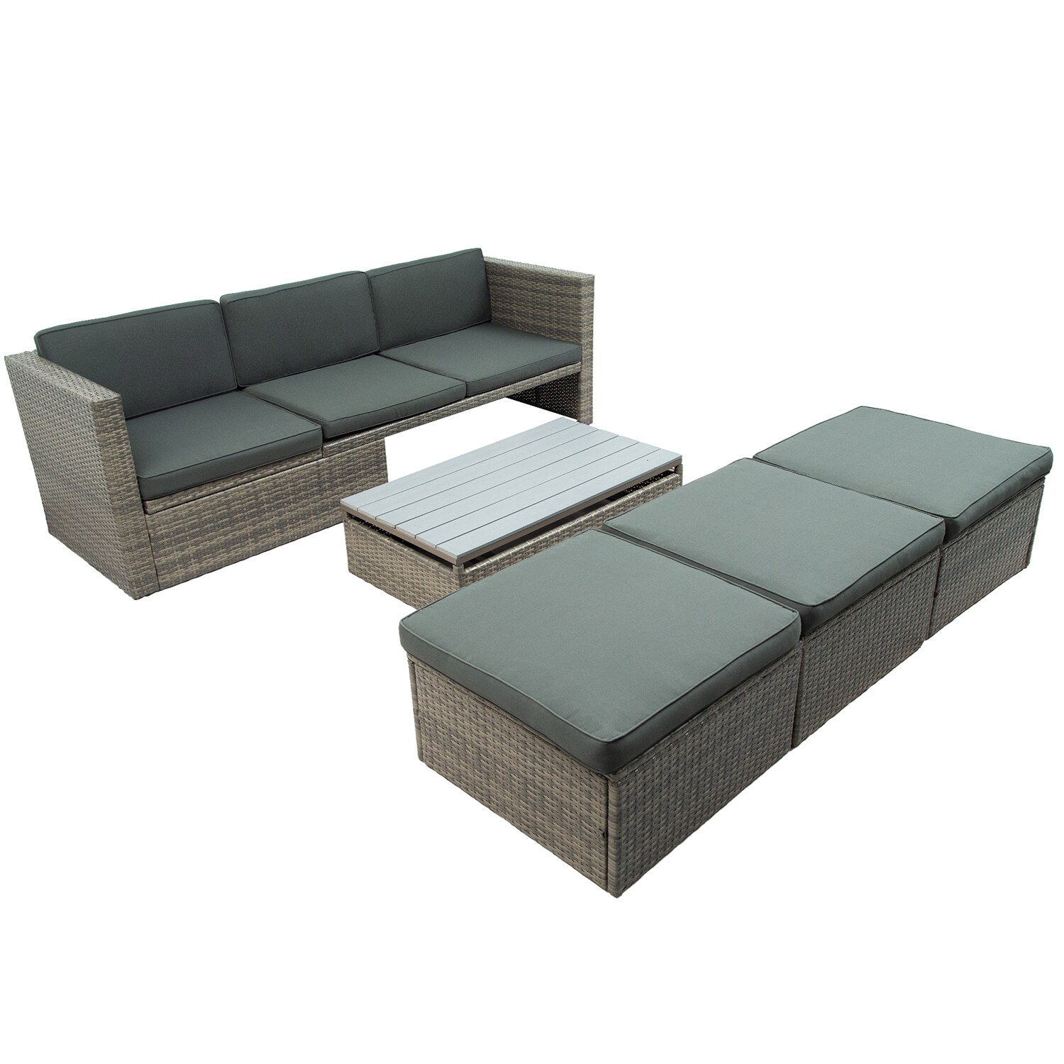 SINOFURN SYA020116GY Patio-Conversation-Sets - View #4