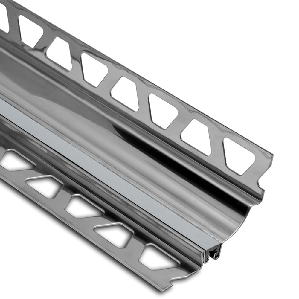 Schluter Systems HKSV2AU12/O11PG Dilex-HKS 0.5-in W x 98.5-in L Classic grey Steel Cove base Tile Edge Trim