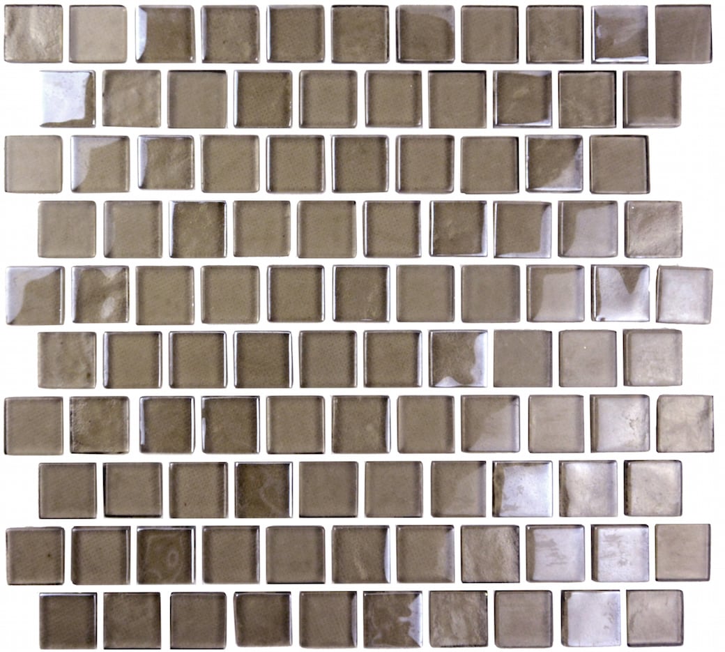Abolos LWSLAN0101-GC Landscape Bronze 12-in x 12-in Glossy Glass Patterned Mosaic Floor and Wall Tile ( 11.76-sq ft Carton )
