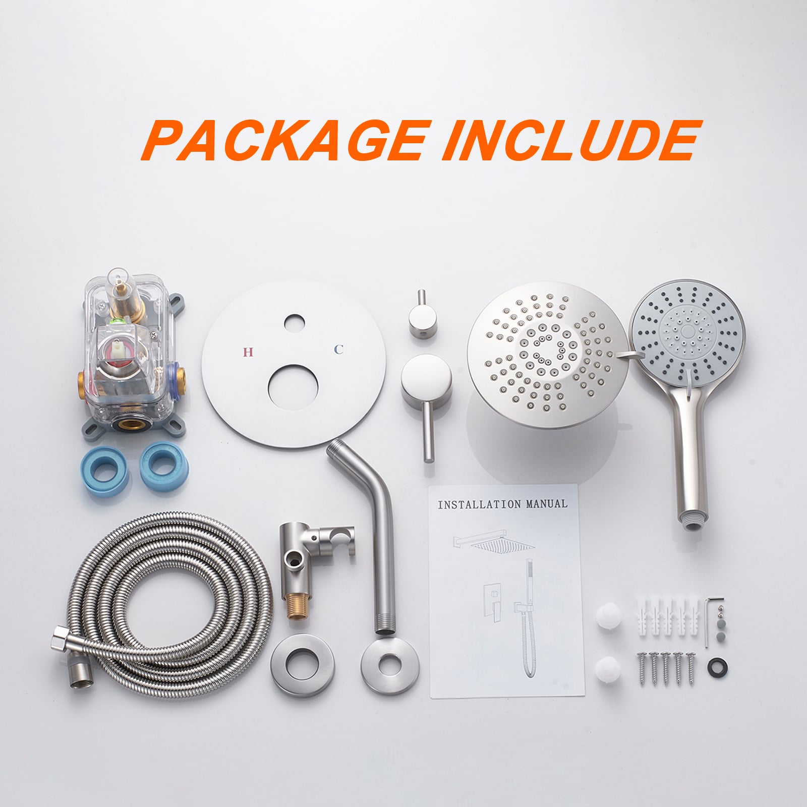 BYH SF-6002-BN Showerhead-Bar-Panels - View #6