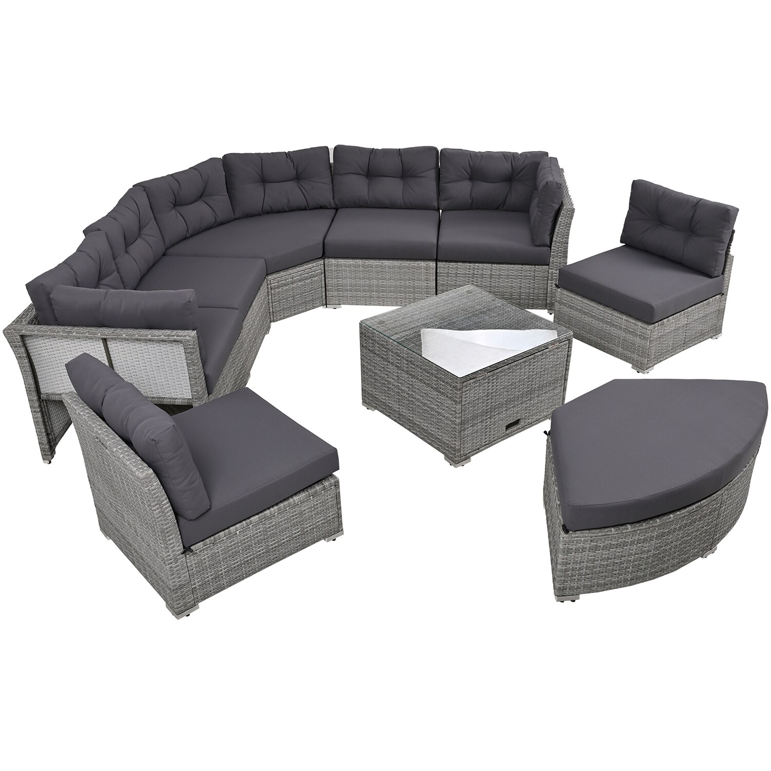 SINOFURN SYA020127BK Patio-Sofas-Daybeds - View #2