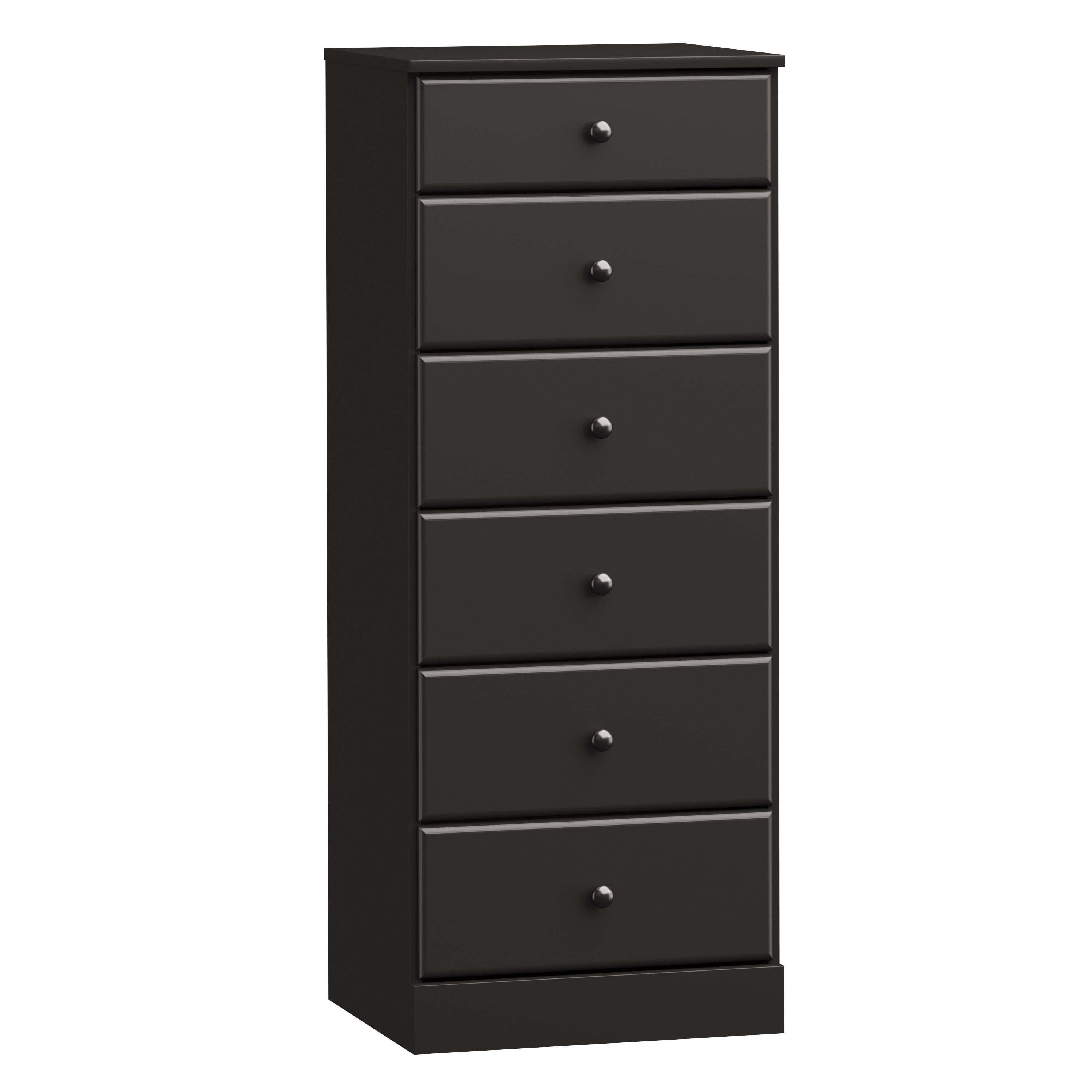 Prepac BDBH-0401-1 Astrid Black 6 -Drawer Standard chest