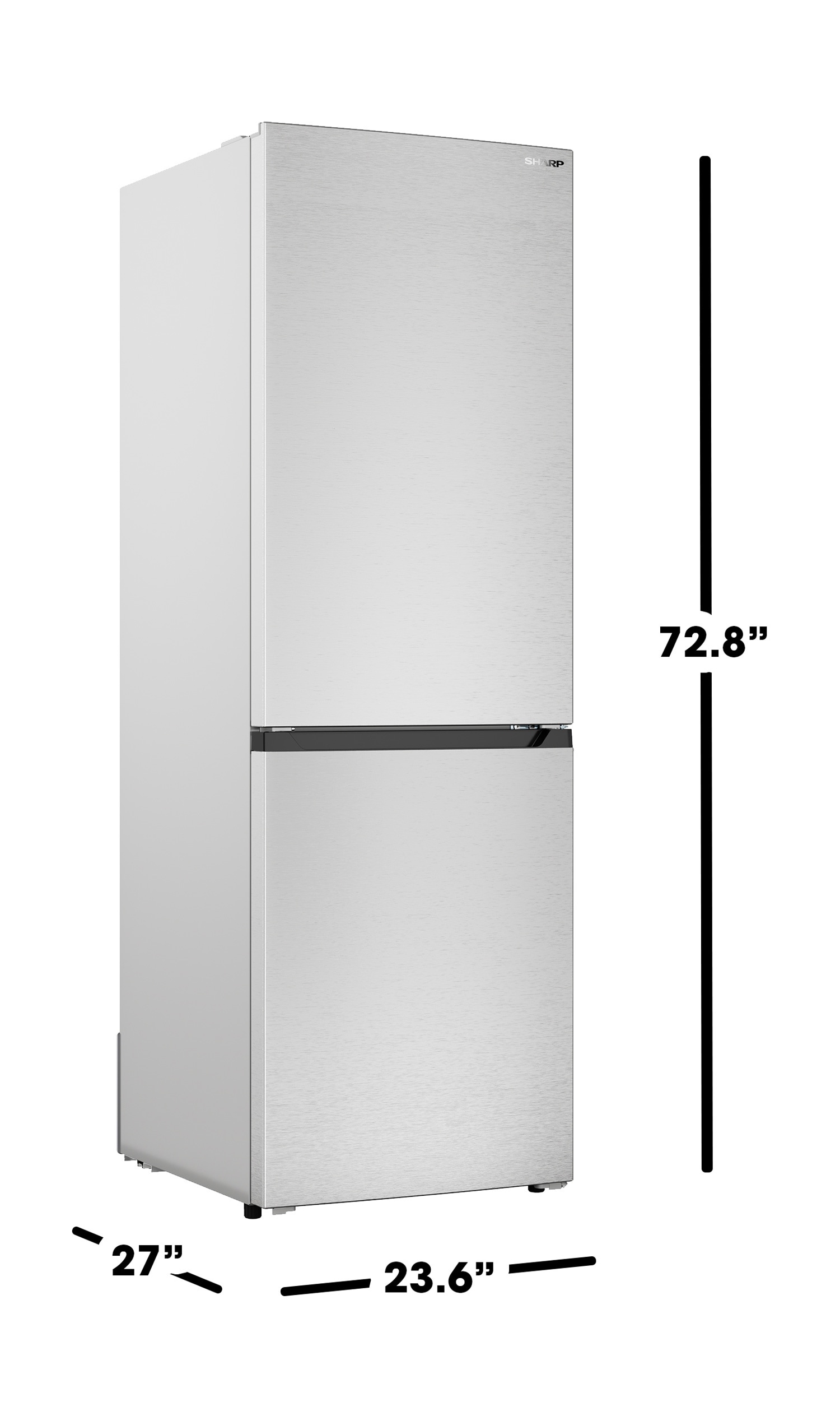 Sharp 11.5-cu ft Bottom-Freezer STAR Refrigerators (Stainless the ENERGY at department Bottom-Freezer Steel) in Refrigerator