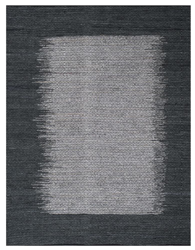 Handmade Light Grey and Charcoal Cowhide 8' x 10' Area Rug