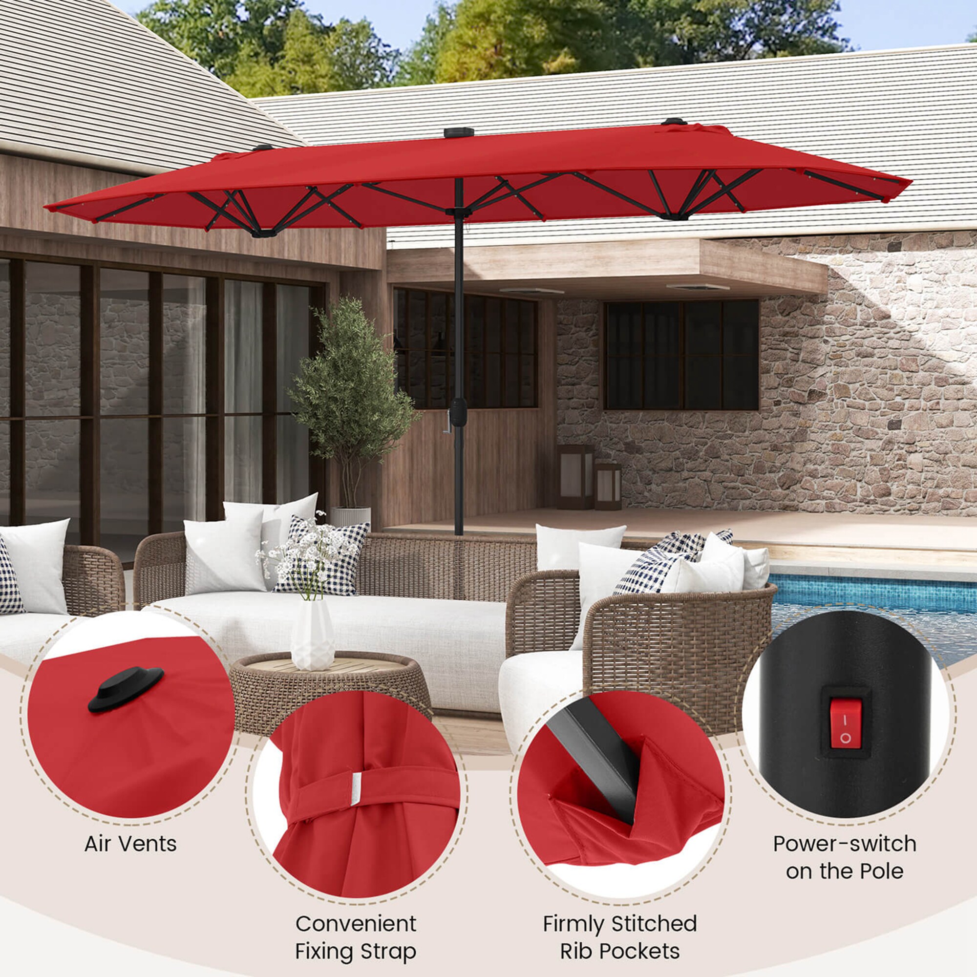 Costway HCST01586 Umbrellas-2 - View #8