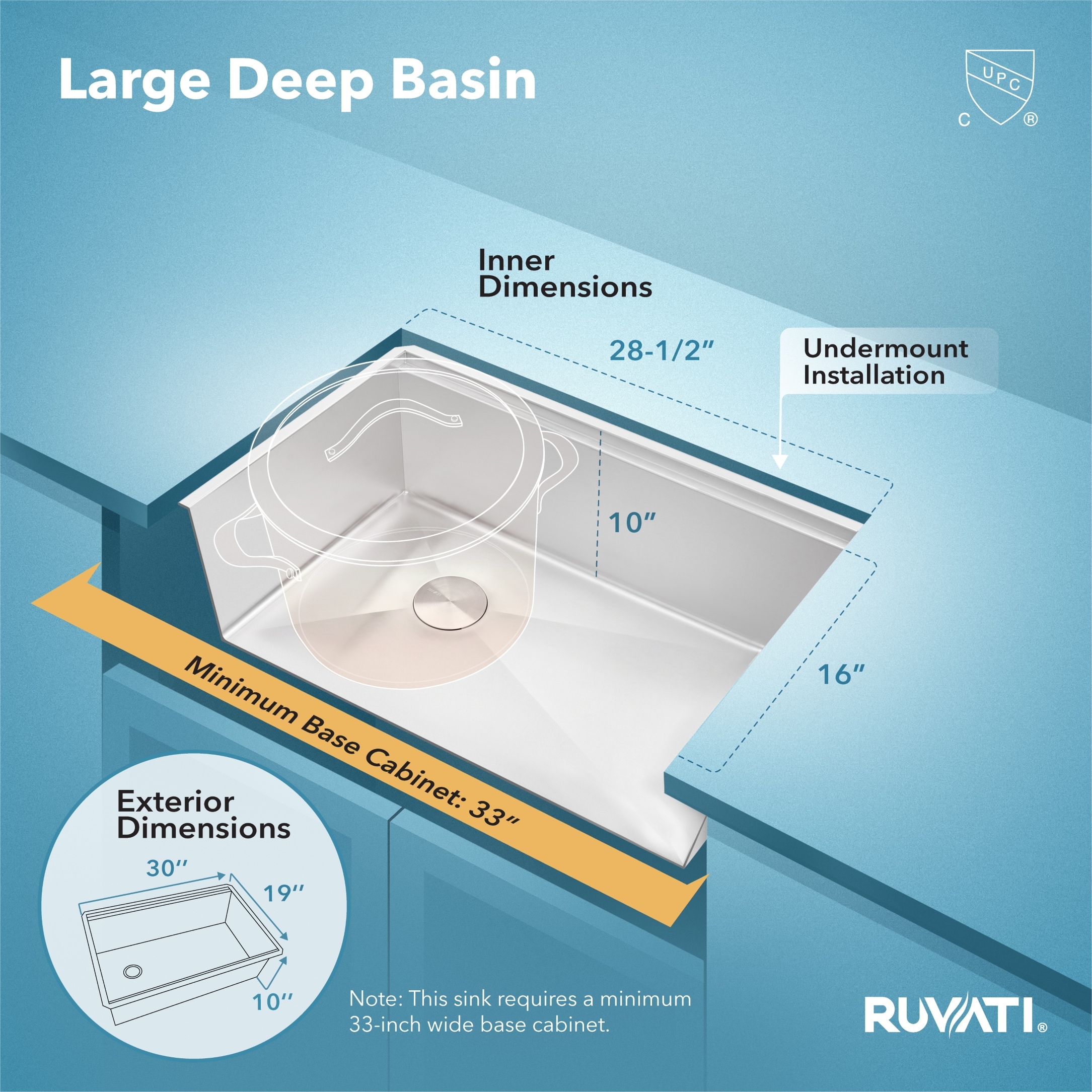 Ruvati RVH8582 Kitchen-Sinks - View #5