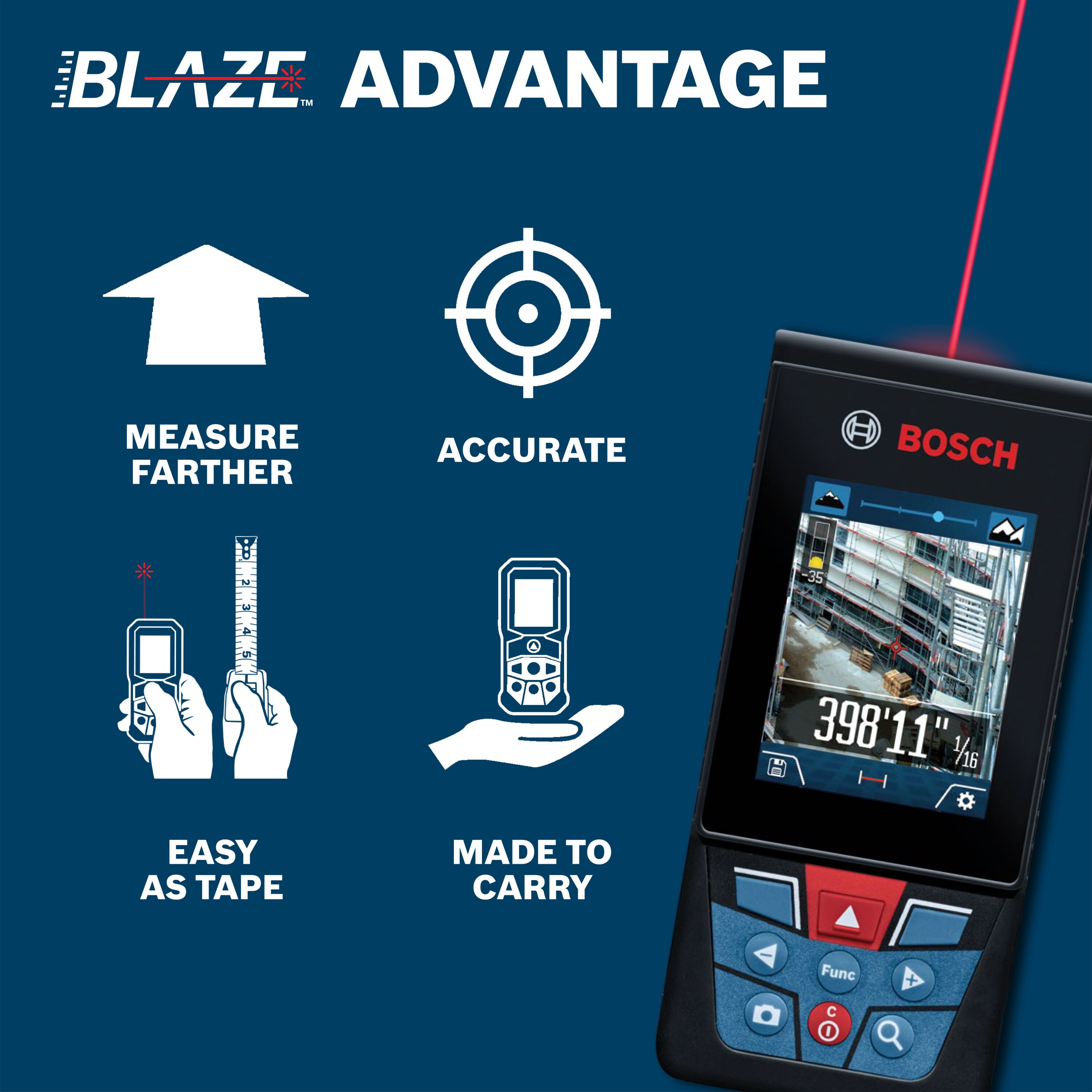 Bosch GLM400C Laser-Distance-Measurers - View #3