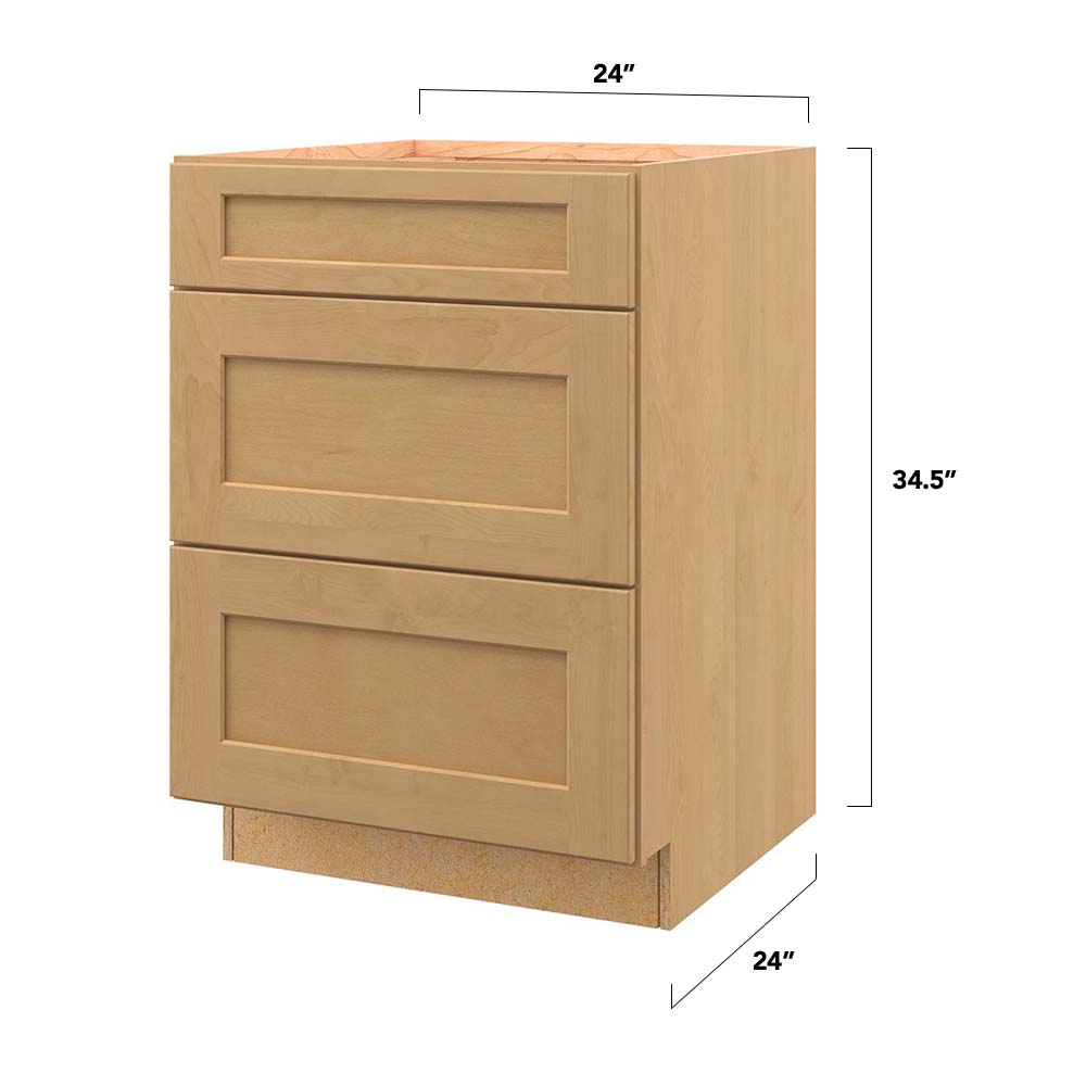 allen + roth Innsbrook 24-in W x 34.5-in H x 24-in D Rye Drawer