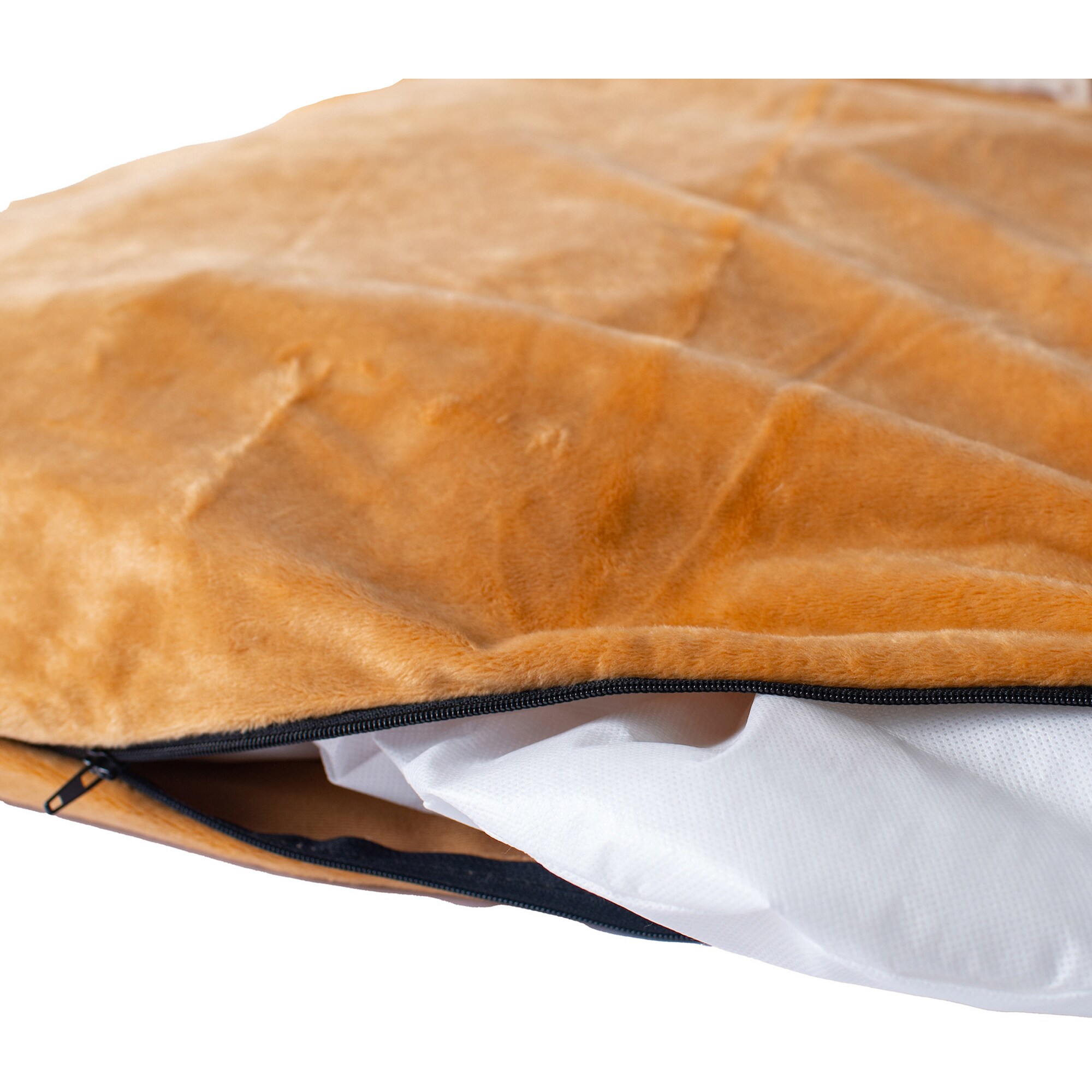 Armarkat Ultra-Soft Brown Velvet Round Dog Bed