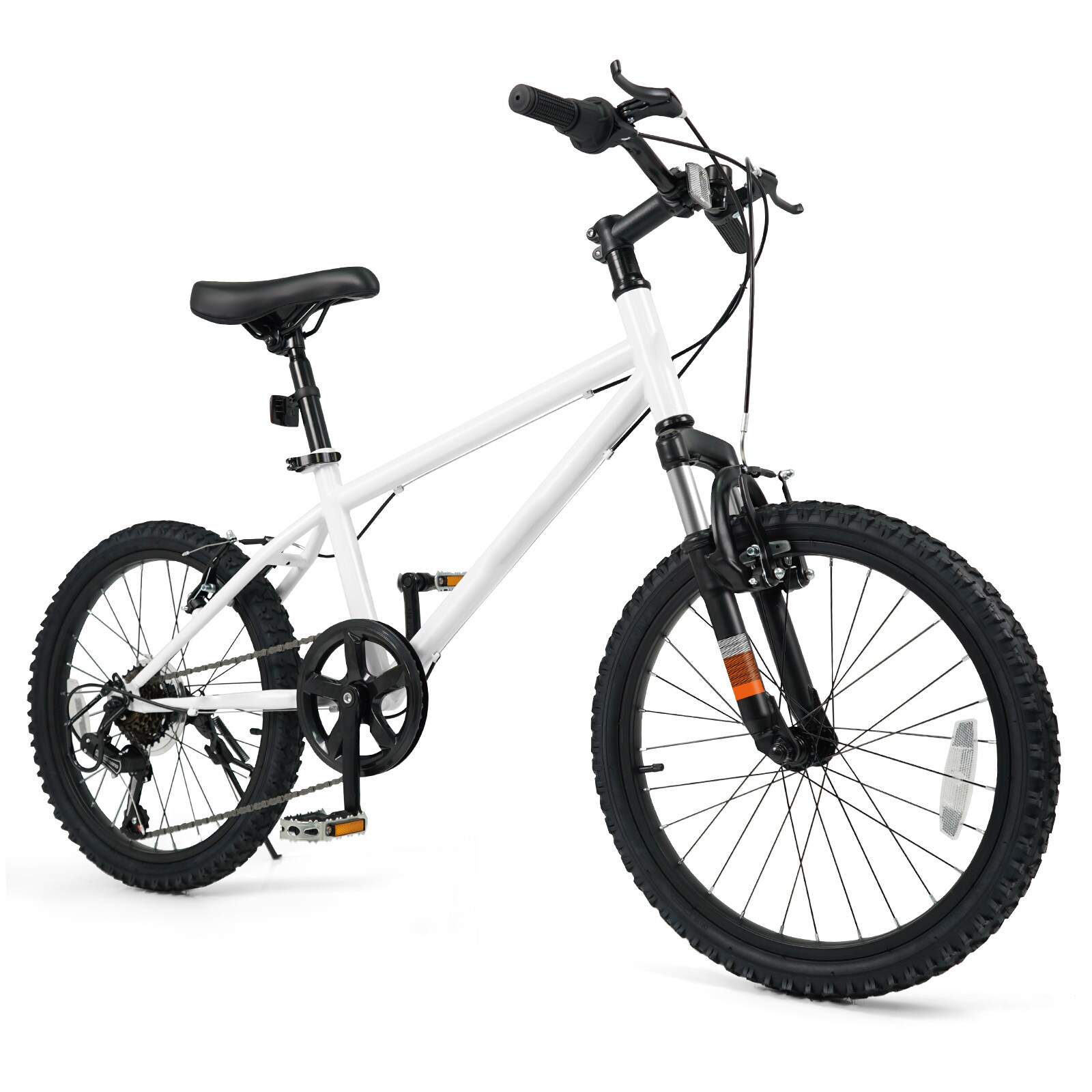 Slickblue Adjustable Kids Mountain Bike with Dual V-Brakes Handbrake and Off-Road Pneumatic Tires