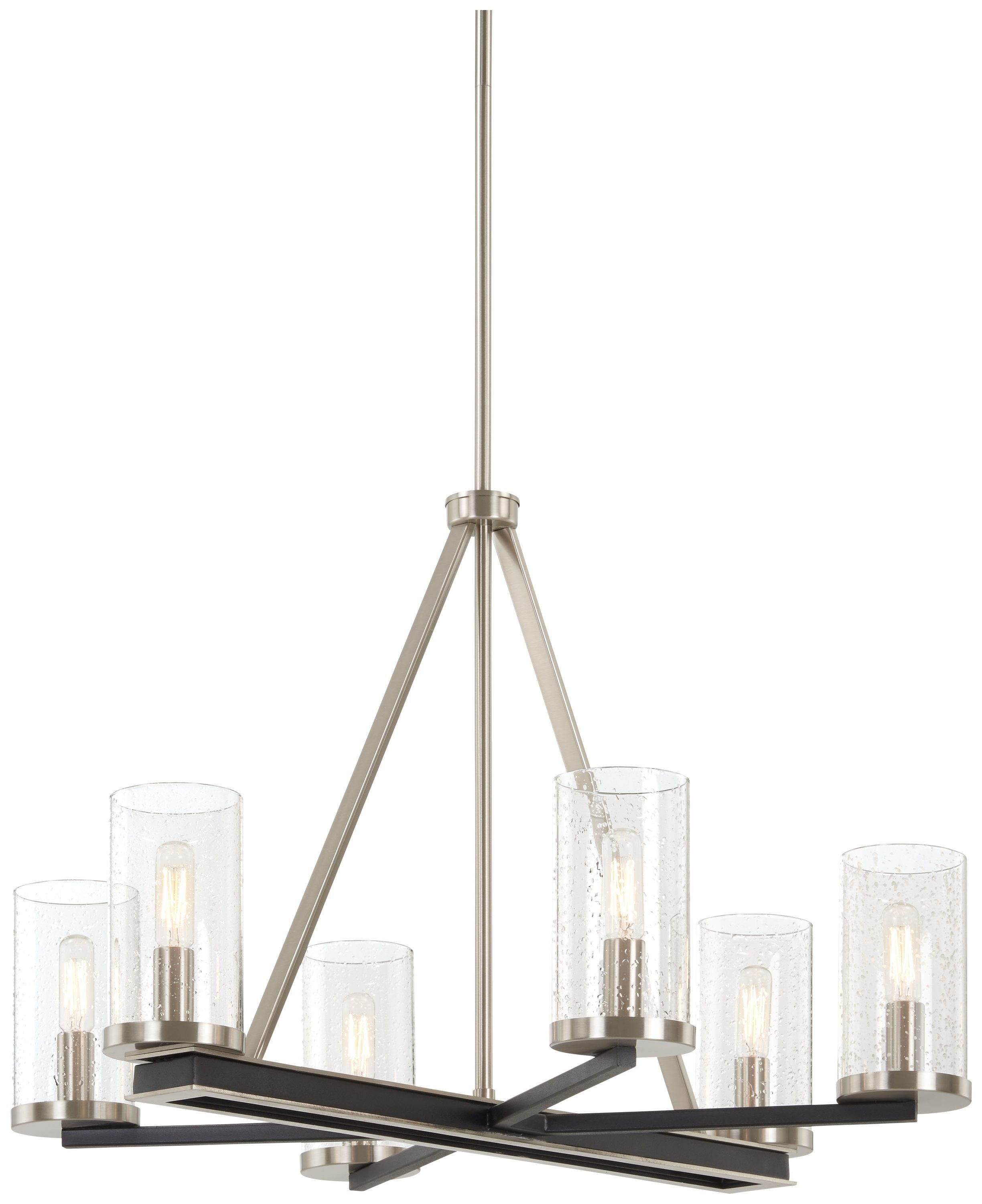 Minka Lavery 1056-691 Cole's Crossing 6 -Light Multiple finishes Black Modern/contemporary For Use in Bedrooms, Dining Rooms, Foyers, Kitchens, Living Rooms Chandelier