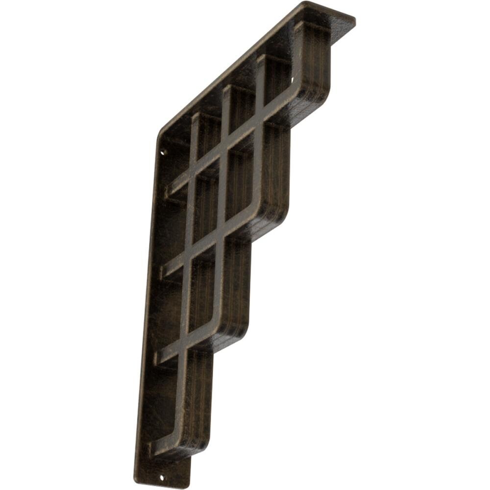 Ekena Millwork BKTM02X10X12TDIAPG Diane 10-in x 2-in x 12-in Antique gold Wrought iron Mounting bracket