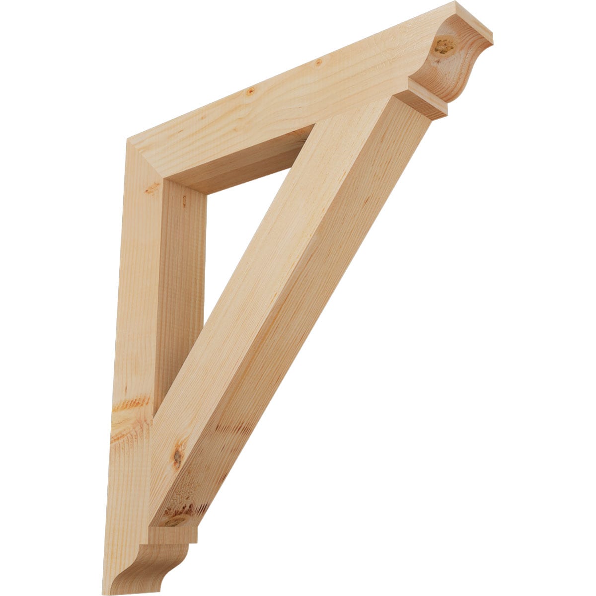 Ekena Millwork BKT04X26X30TRA01SDF Traditional traditional smooth 3-1/2-in x 26-in x 30-in Douglas fir Brown Wood Standard bracket