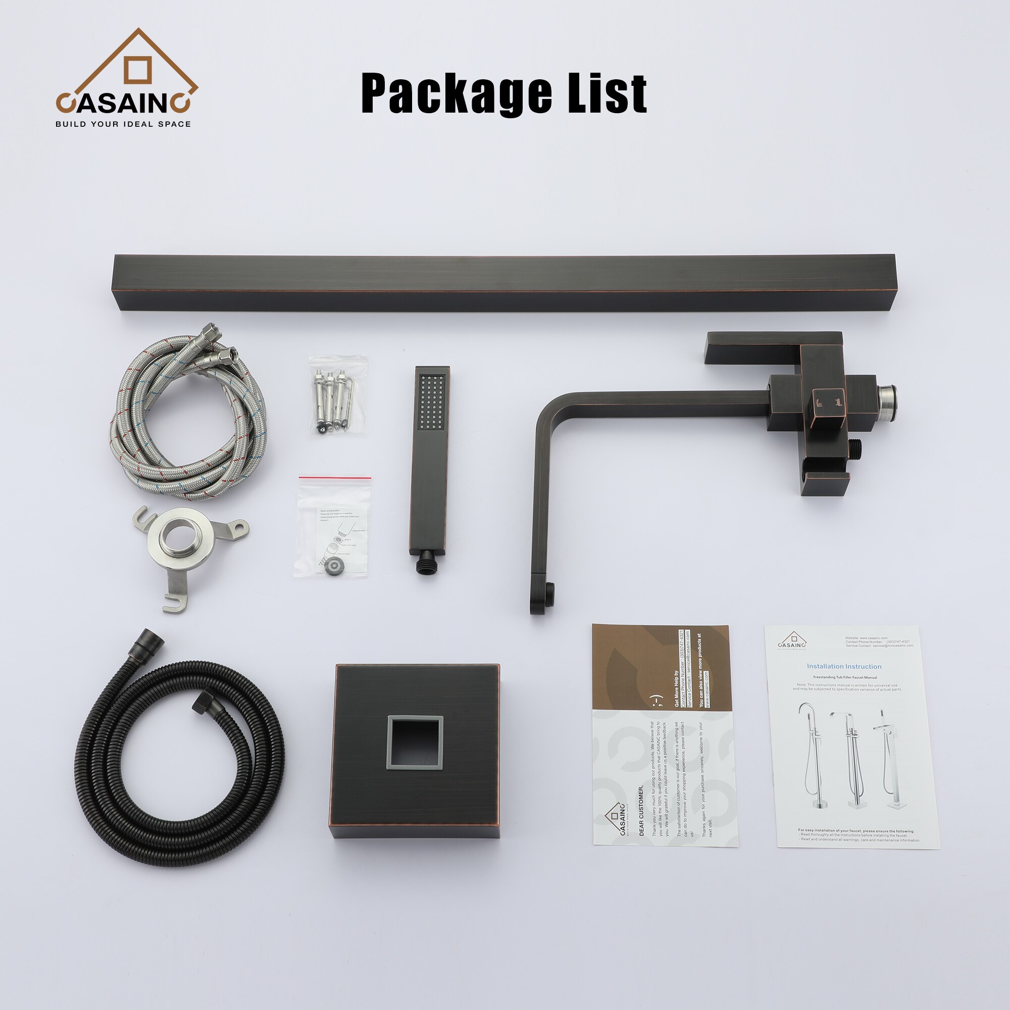 CASAINC TC11-ORB Roman-Tub-Faucets - View #9