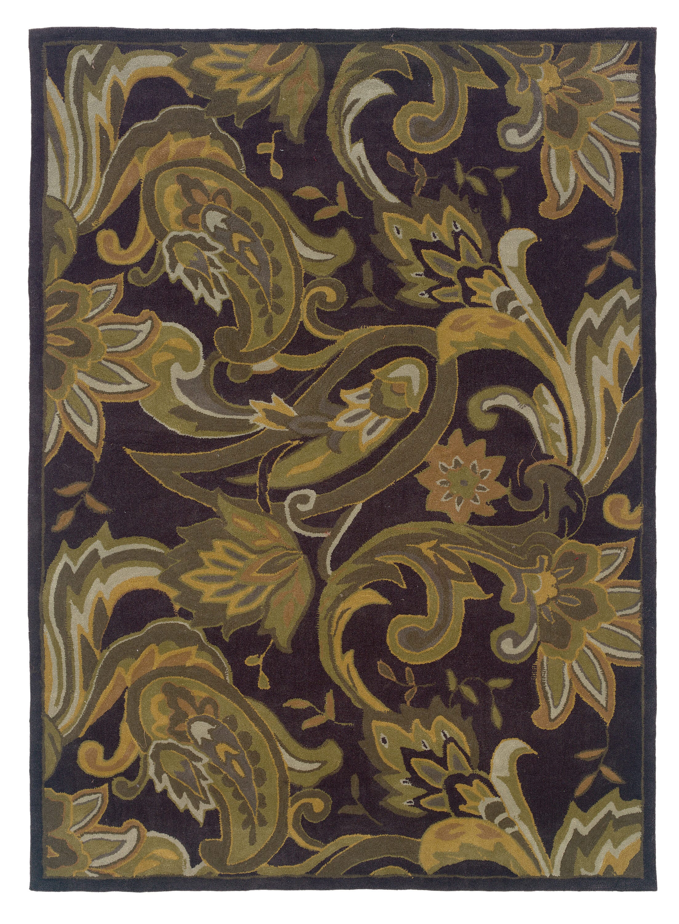 Linon RUG-TARL0481 Trio 8 X 10 (ft) Aubergine Indoor Geometric Area Rug