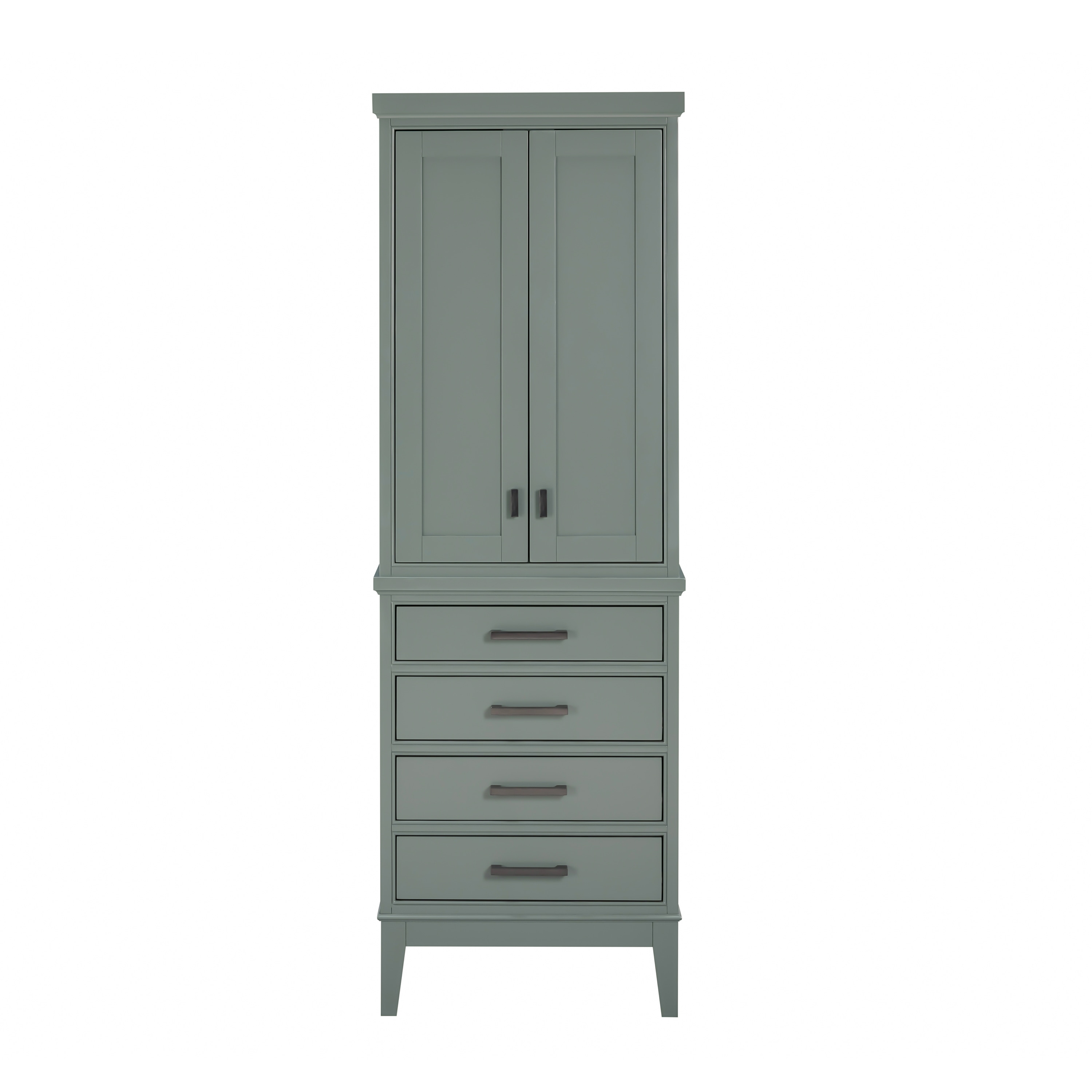 Avanity MADISON-LT24-SG Madison 24-in x 71.2-in x 16-in Smoke Green Wood Freestanding Soft Close Linen Cabinet