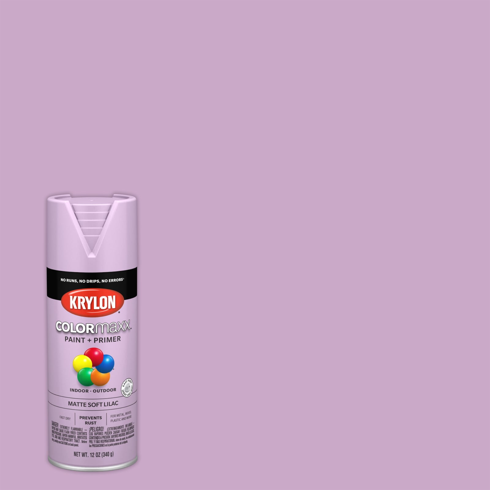 Krylon® Color Maxx Paint and Primer Spray - Matte Soft Lilac, 12