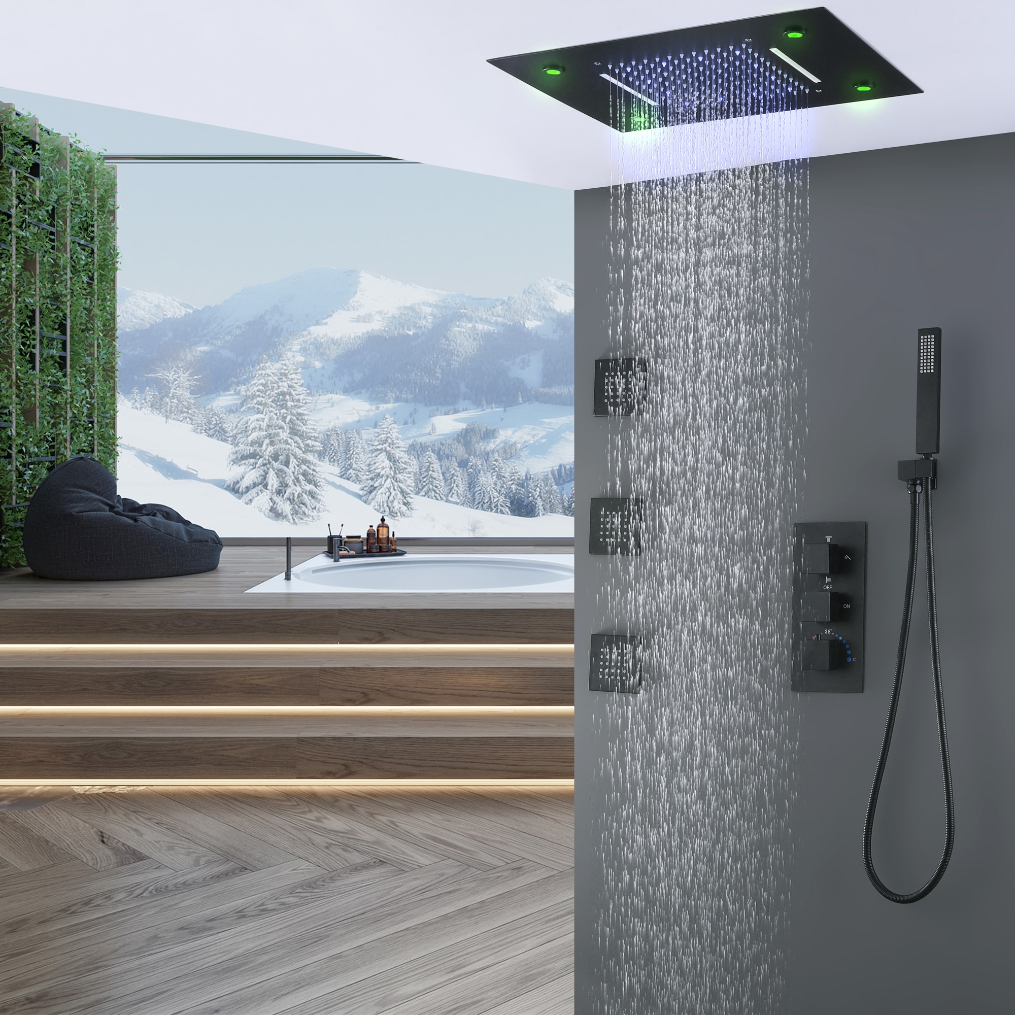 WELLFOR WB-0945 Showerhead-Bar-Panels - View #2