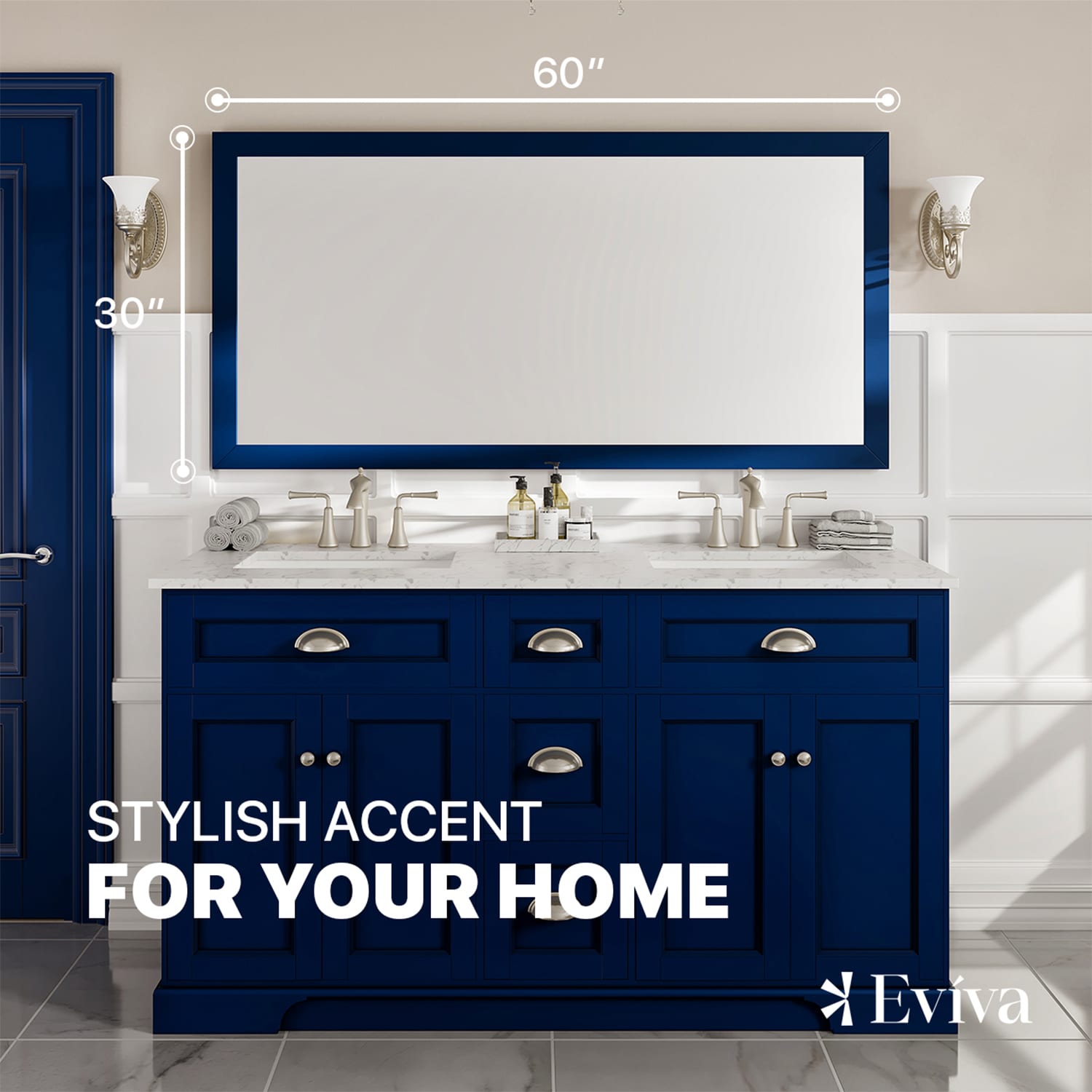 Eviva EVMR69-60X30BLU Decor-Mirrors - View #2
