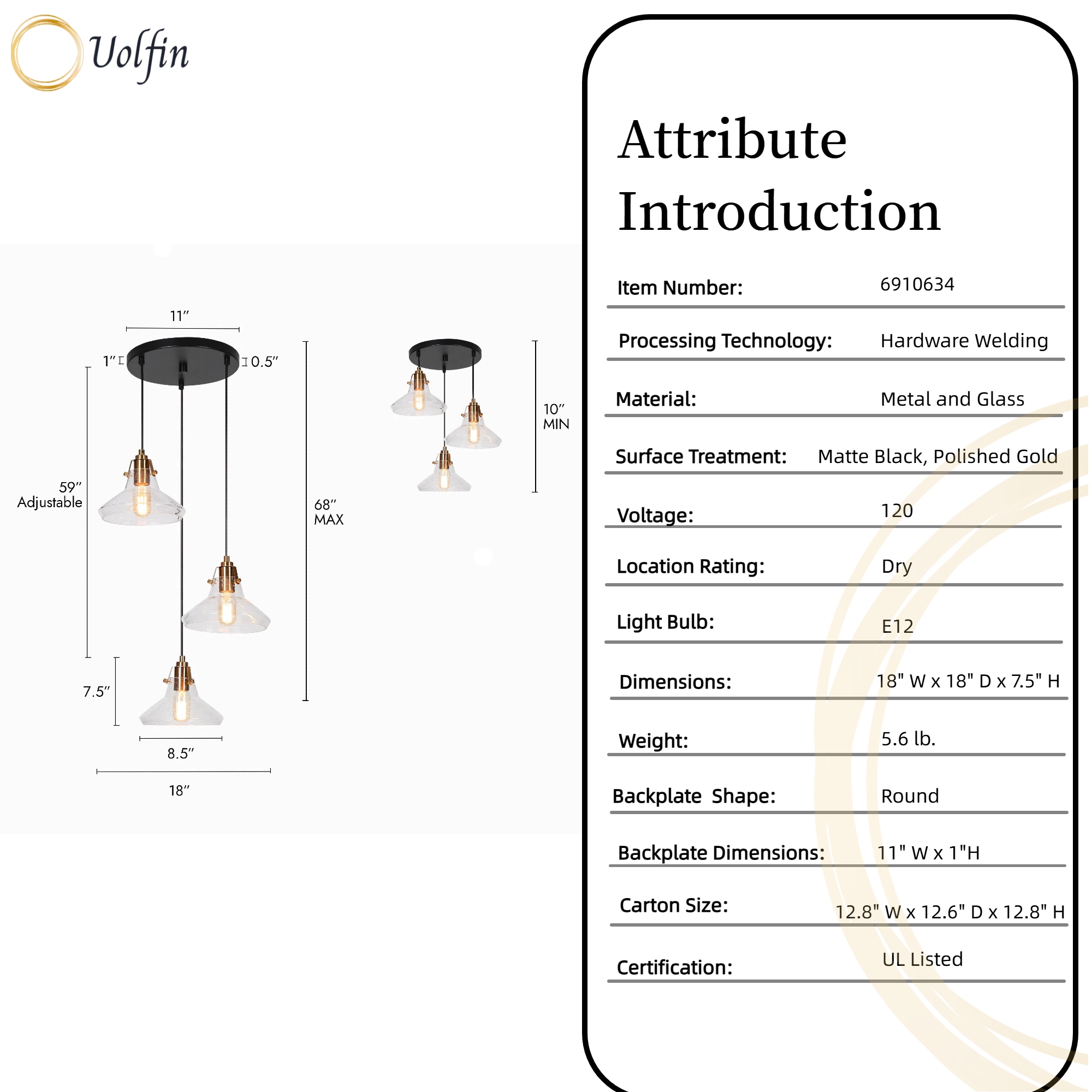Uolfin 67RERA-LWS23891-B7 Pendant-Lights - View #5