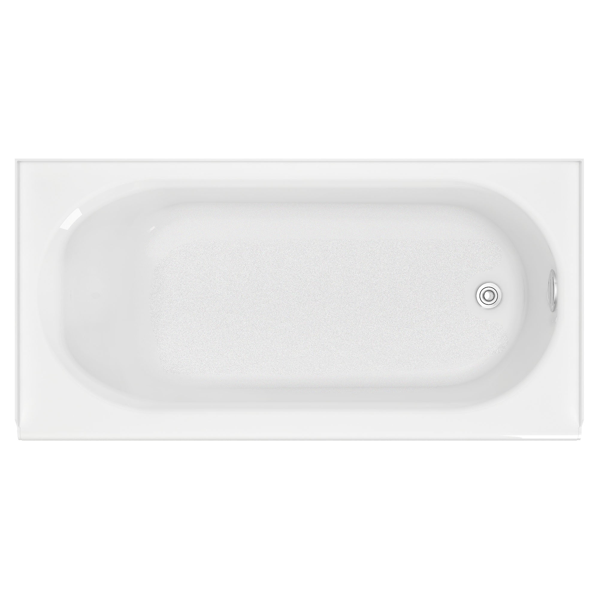 American Standard 2393202ICH.020 Princeton 30.0-in x 60.0-in White Porcelain enameled steel Oval Alcove Soaking bathtub ( Right Drain )