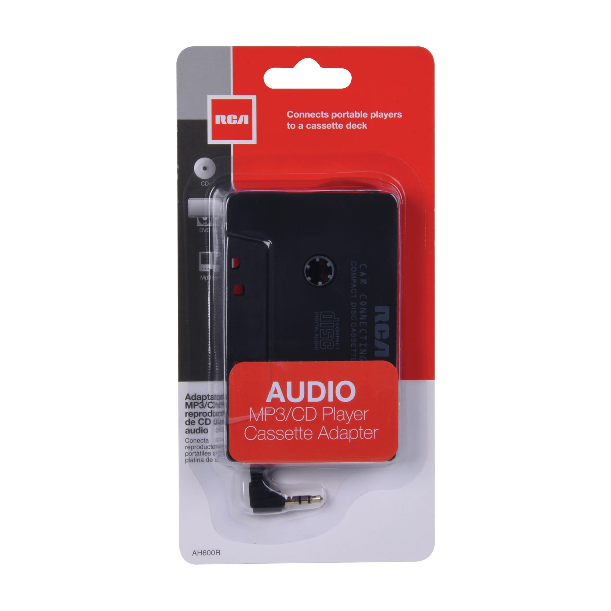 Car Cassette Tape Deck Adapter Compatible 3.5mm Jack Audio MP3/CD Play