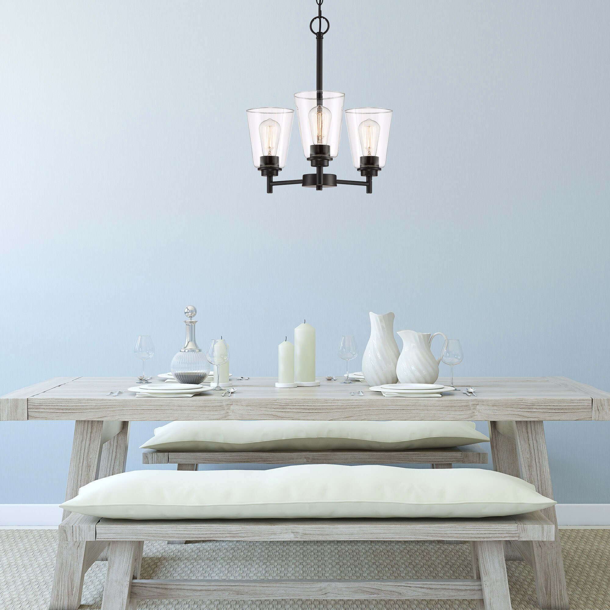 Designers Fountain 95783-MB Westin 3 -Light Matte Black Modern/contemporary For Use in Bedrooms, Dining Rooms, Foyers, Kitchens, Living Rooms Chandelier