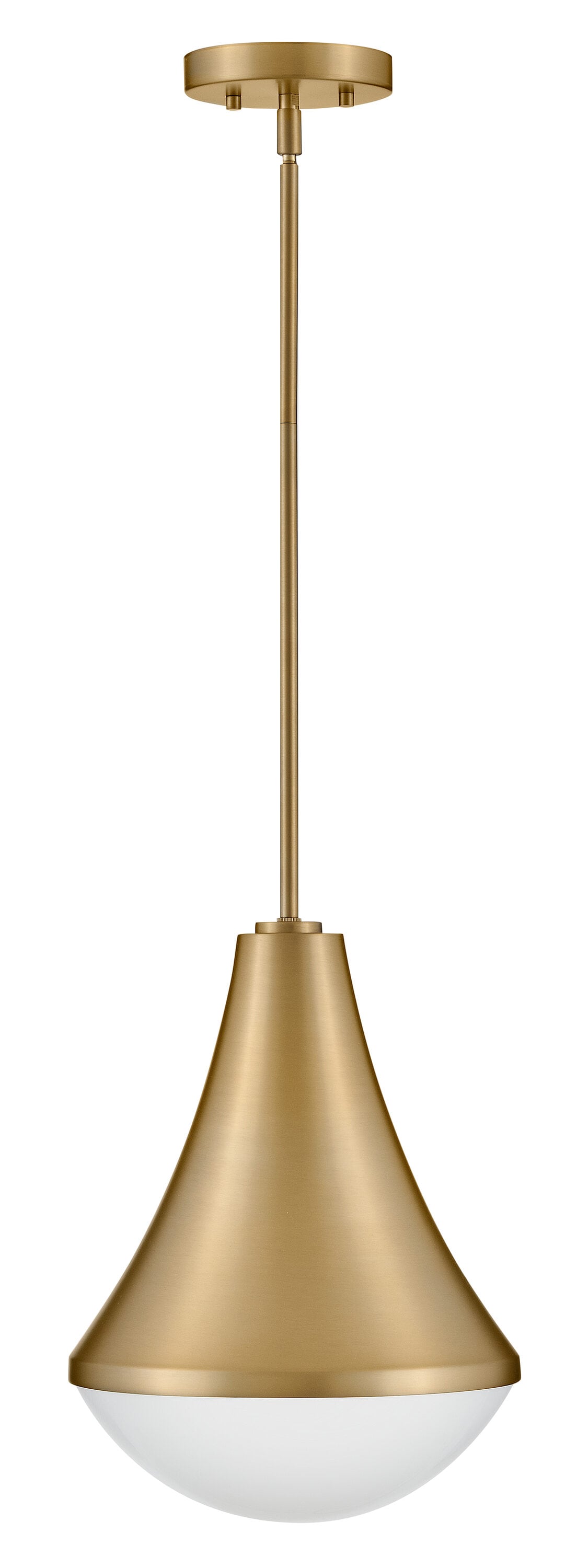 Lark 83417LCB Haddie Lacquered Brass Traditional White glass Bowl Medium Hanging Pendant light