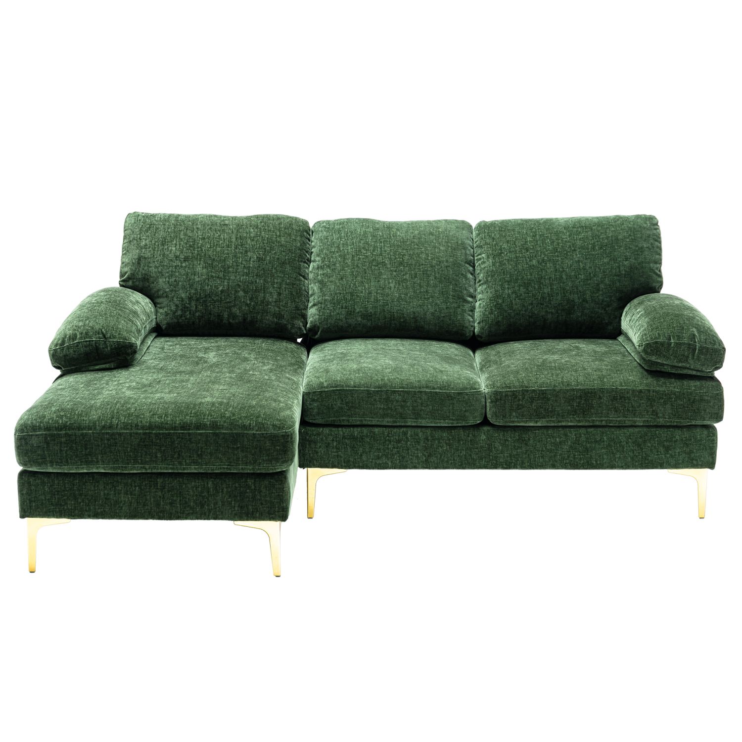 JASMODER W395S00012 81.5-in Modern Green Polyester/Blend Sofa