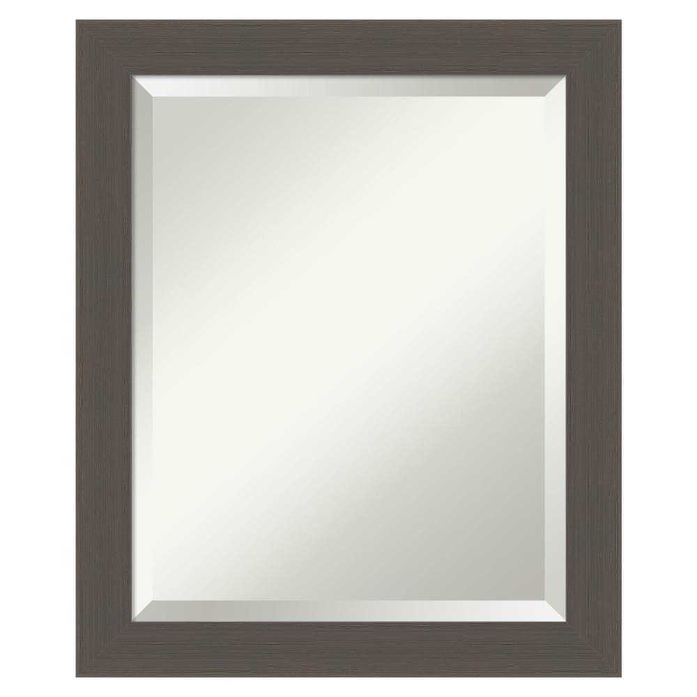 Amanti Art DSW4960737 19.5-in x 23.5-in Framed Rectangle Bathroom Vanity Mirror ( Pewter Silver )