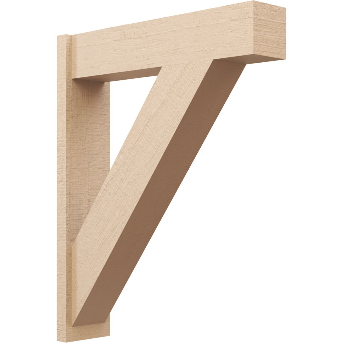 Ekena Millwork 2134815 Timberthane Rough Cedar Faux Wood Traditional Block Outlooker 8-in W x 34-in D x 42-in H Primed Tan