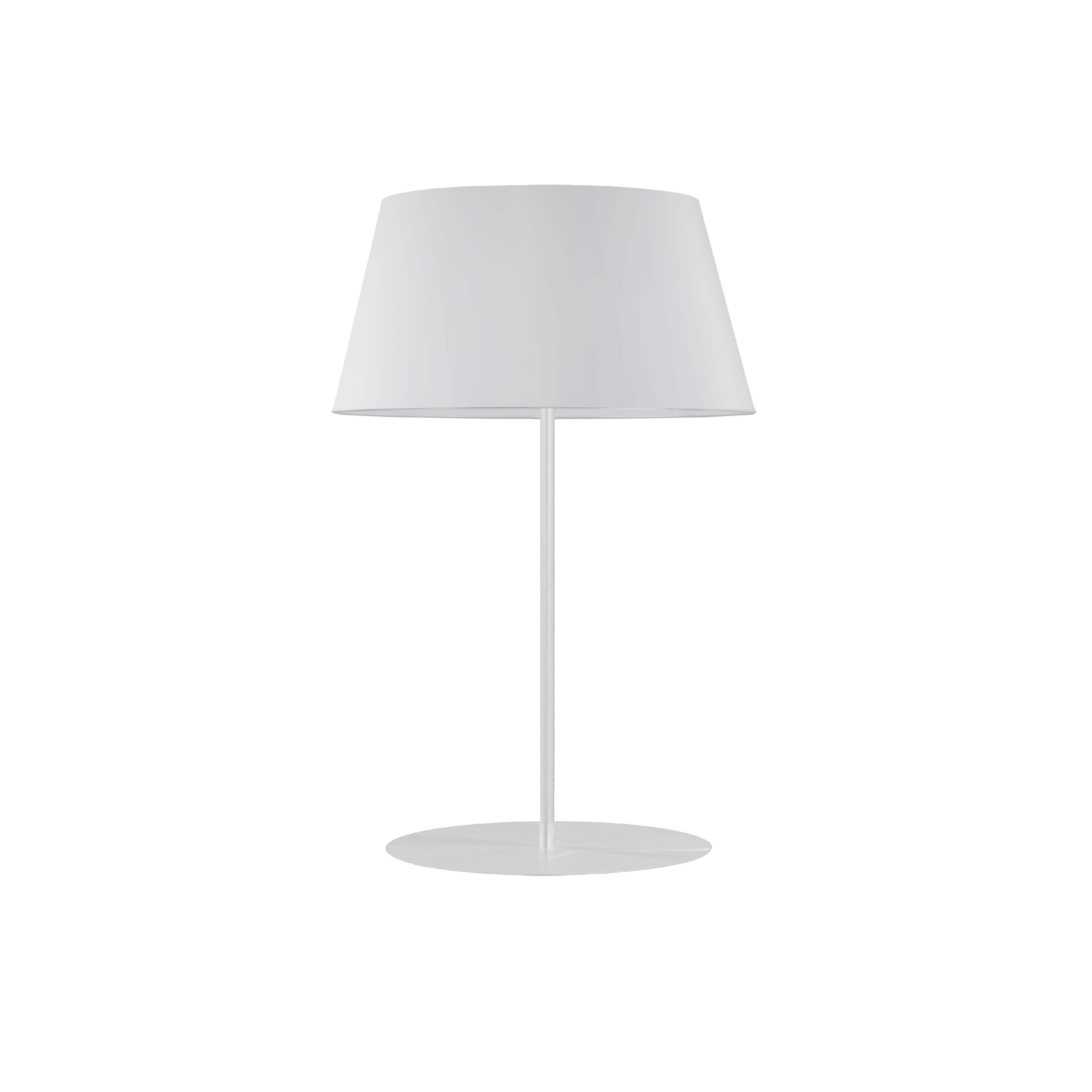 Gretchen 28-in Matte White, White LED On/Off switch Table Lamp with Fabric Shade