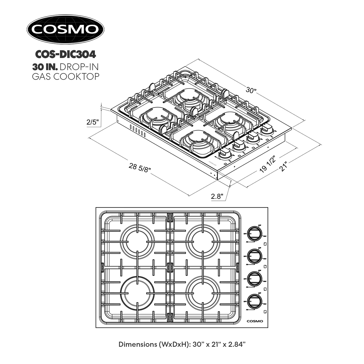 Cosmo COS-DIC304 Gas-Cktp - View #5
