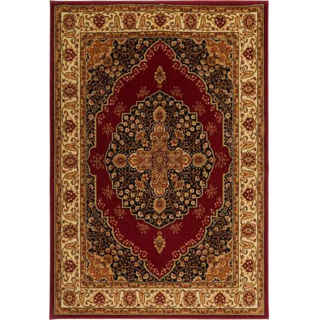 Home Dynamix Royalty Tansy 4 X 6 Red, Jute Rug 6×6 Round