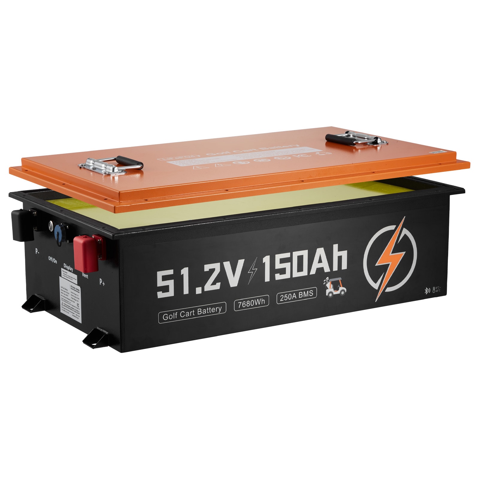 GIVIMO 48-V 150-Ah LiFePO4 Golf Cart Battery Kit with 20A Charger and Bluetooth Monitor
