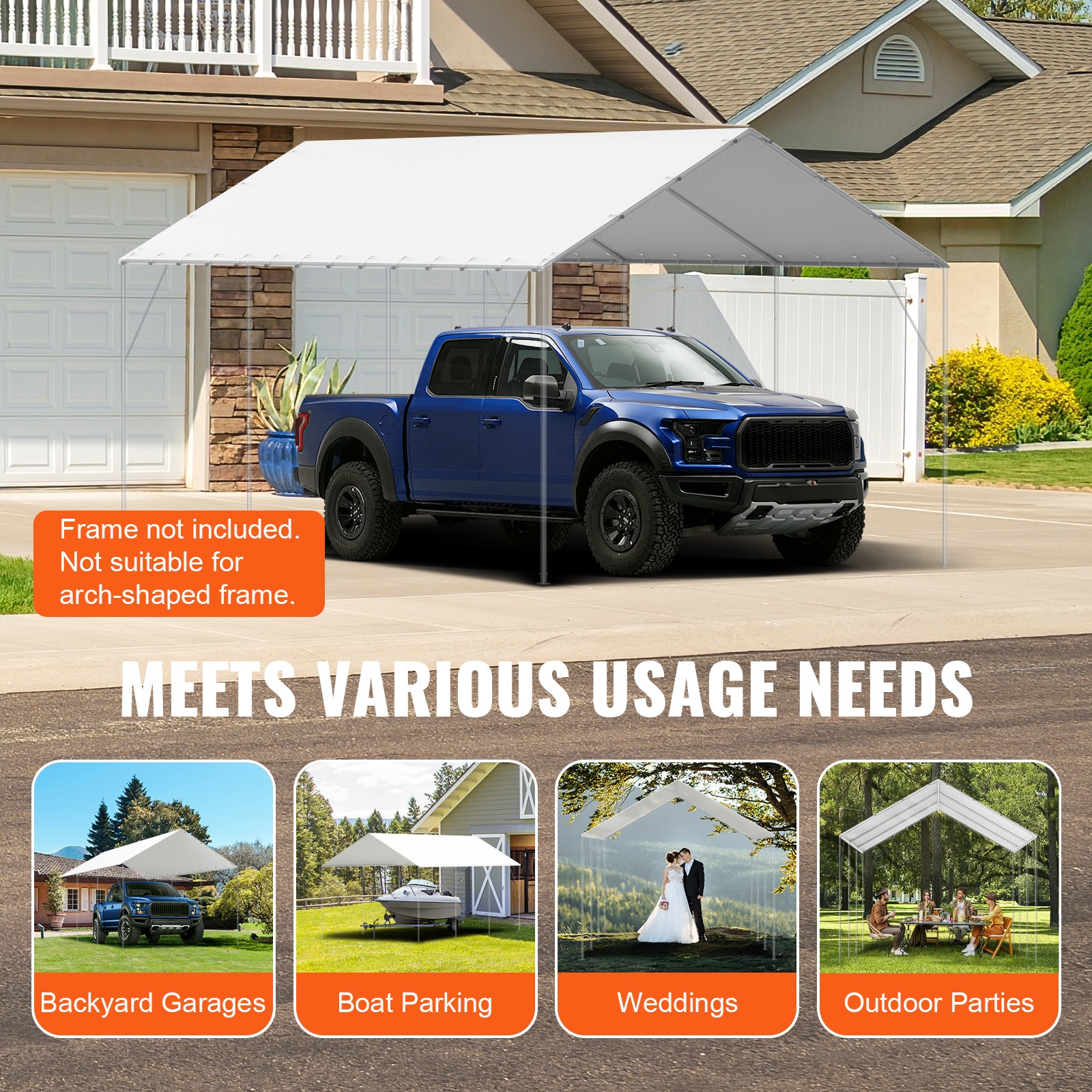 VEVOR SCCKPB10X20F04161V0 Carport-Covers - View #7