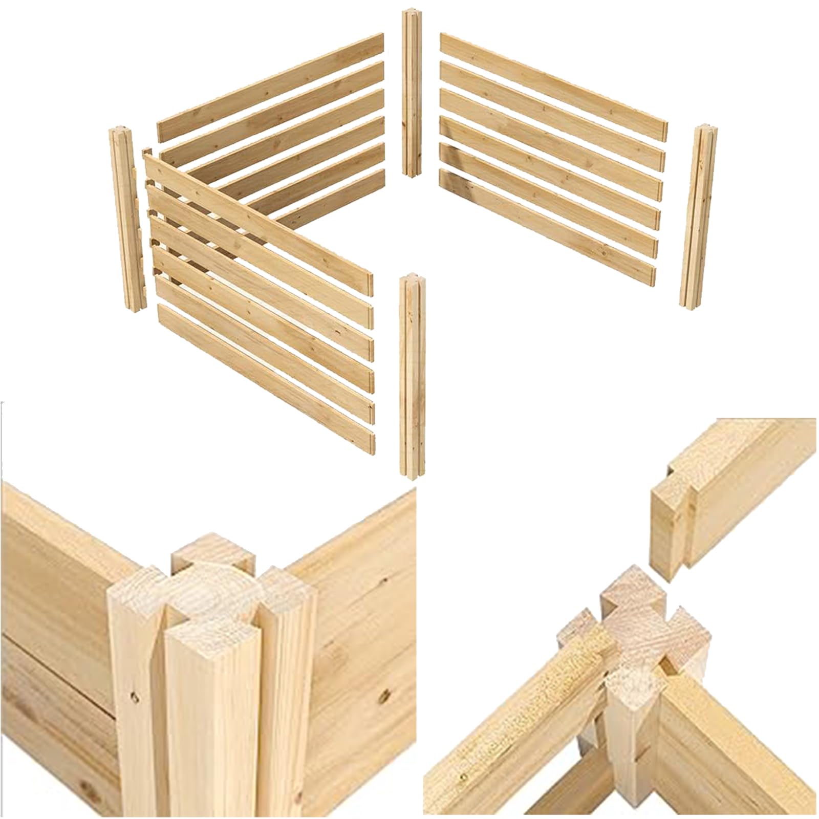KHKFY Outdoor Privacy Fence Screen Cedar Wood Air Conditioner Cover for ...