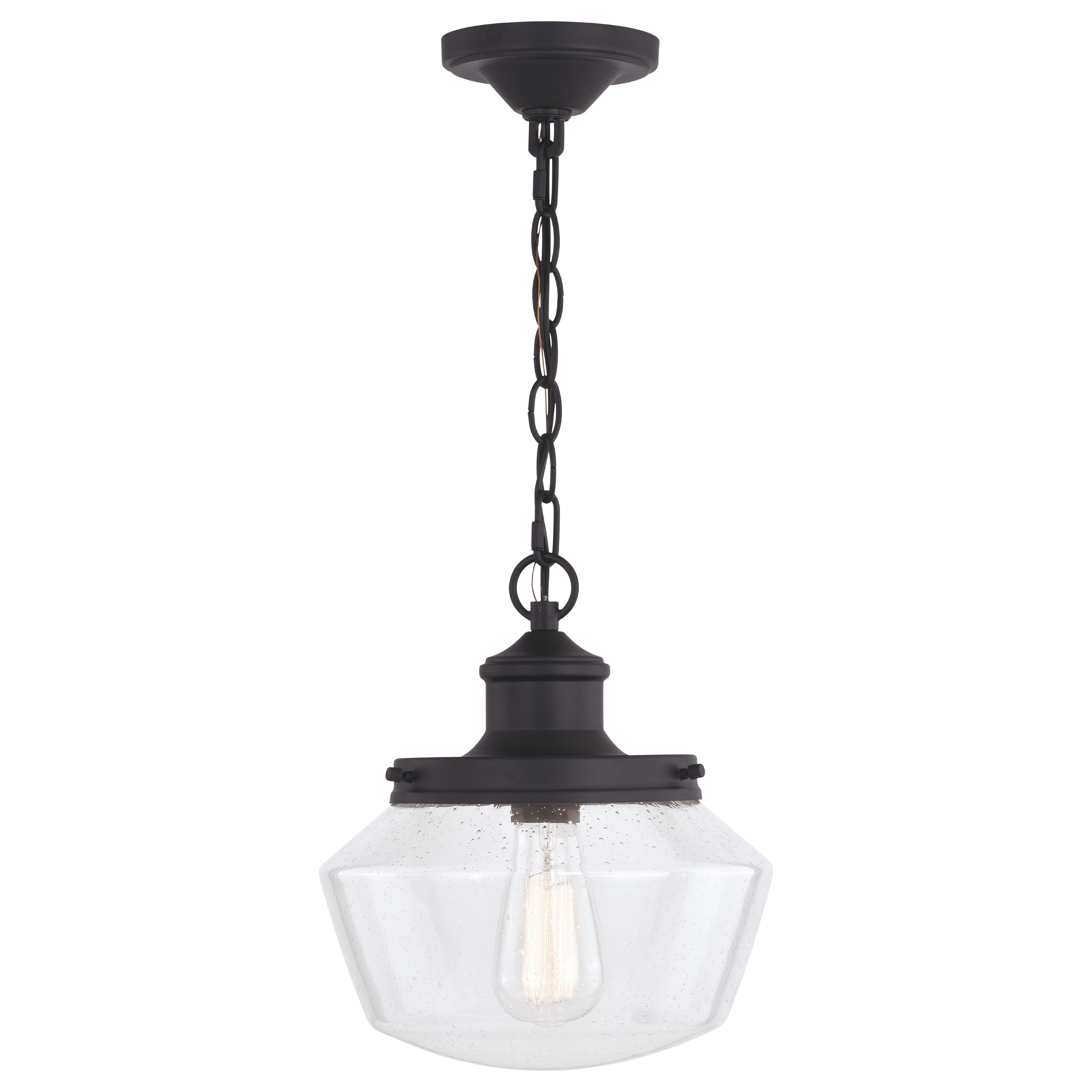 matte black schoolhouse light