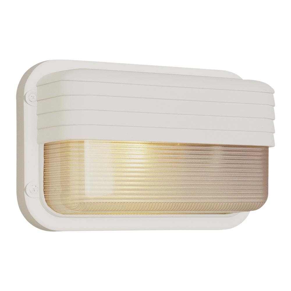 Lucid Lighting 41102 WH 1 -Light 6.5-in H Matte White Hardwired Outdoor Wall Light