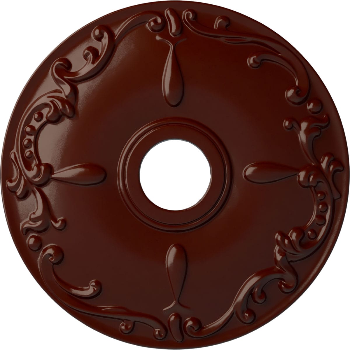 Ekena Millwork CM18KEBMF Kent 18-in W x 18-in L Painted Brushed Mahogany Polyurethane Whole Ceiling Medallion